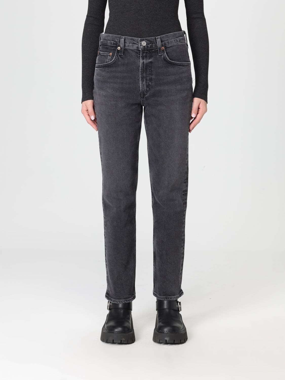 Agolde Jeans Woman color Black