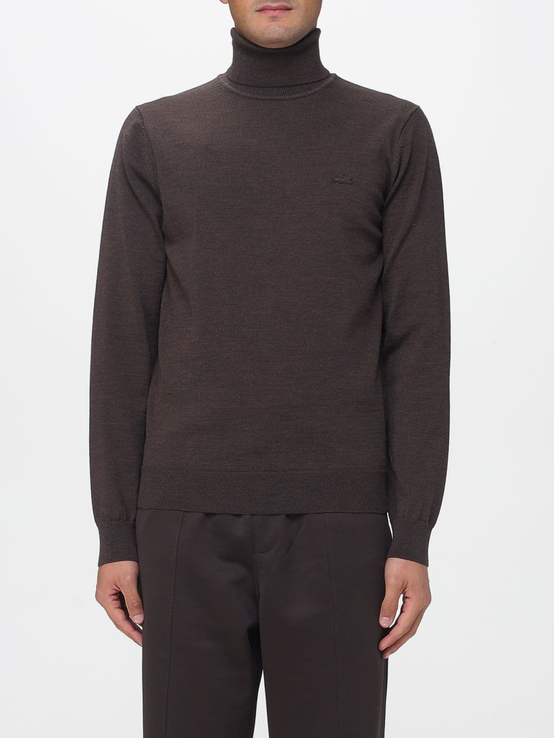 Lacoste Sweater Men color Brown