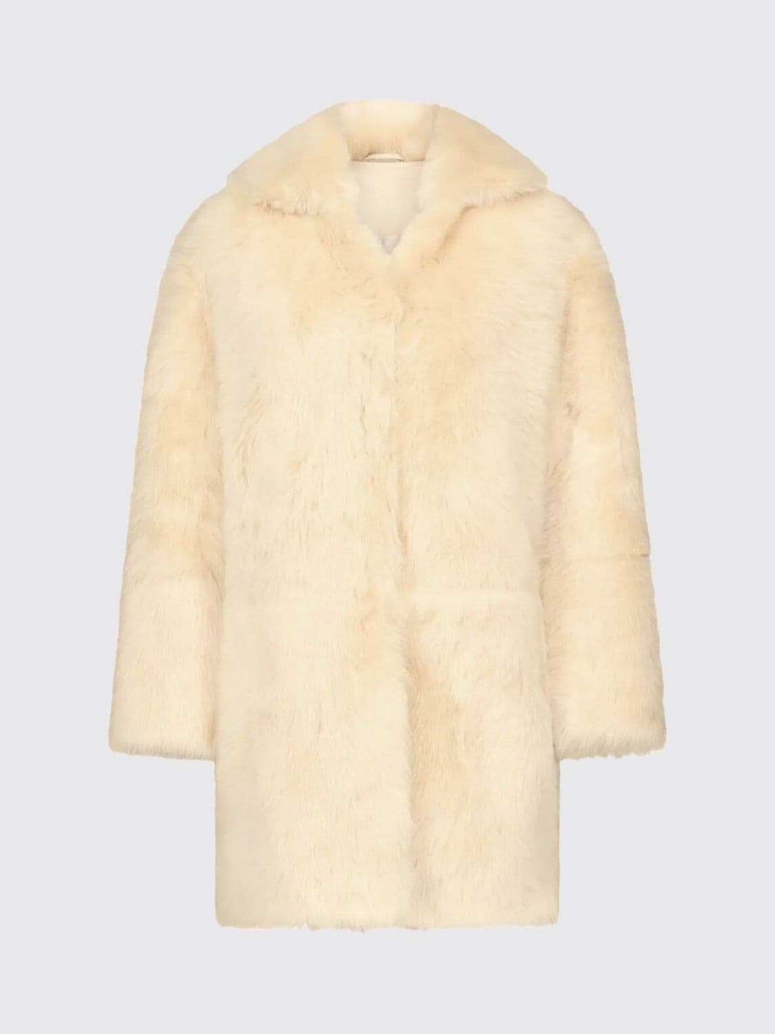 Loulou De Saison Fur Coat Woman color Butter · 36