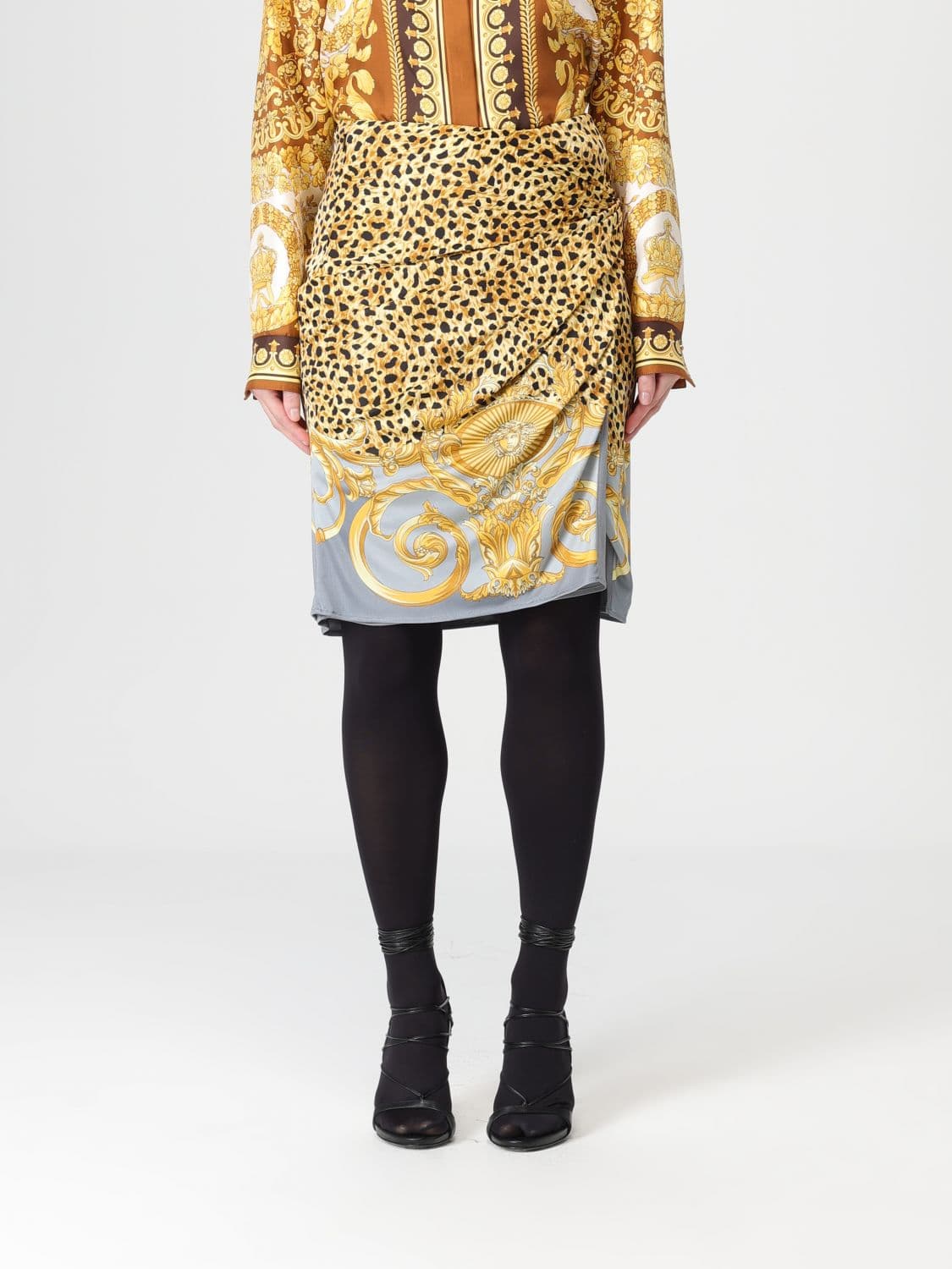 Versace Skirt Woman color Grey