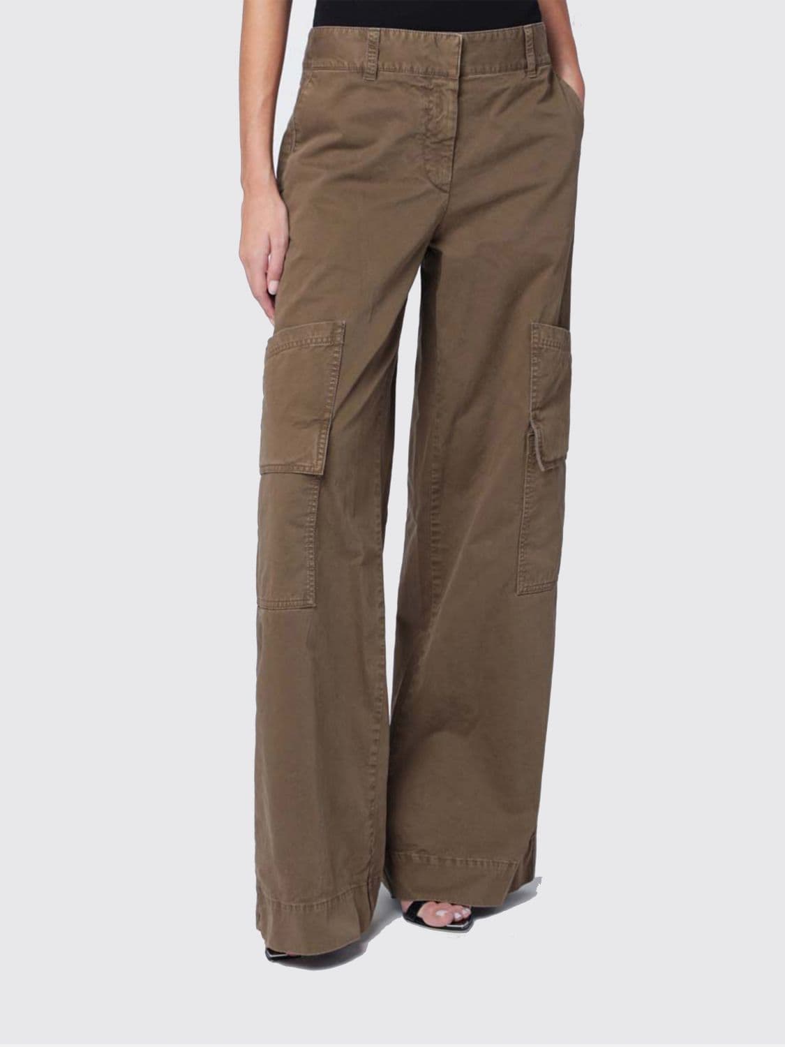 Off-White Pants Woman color Brown