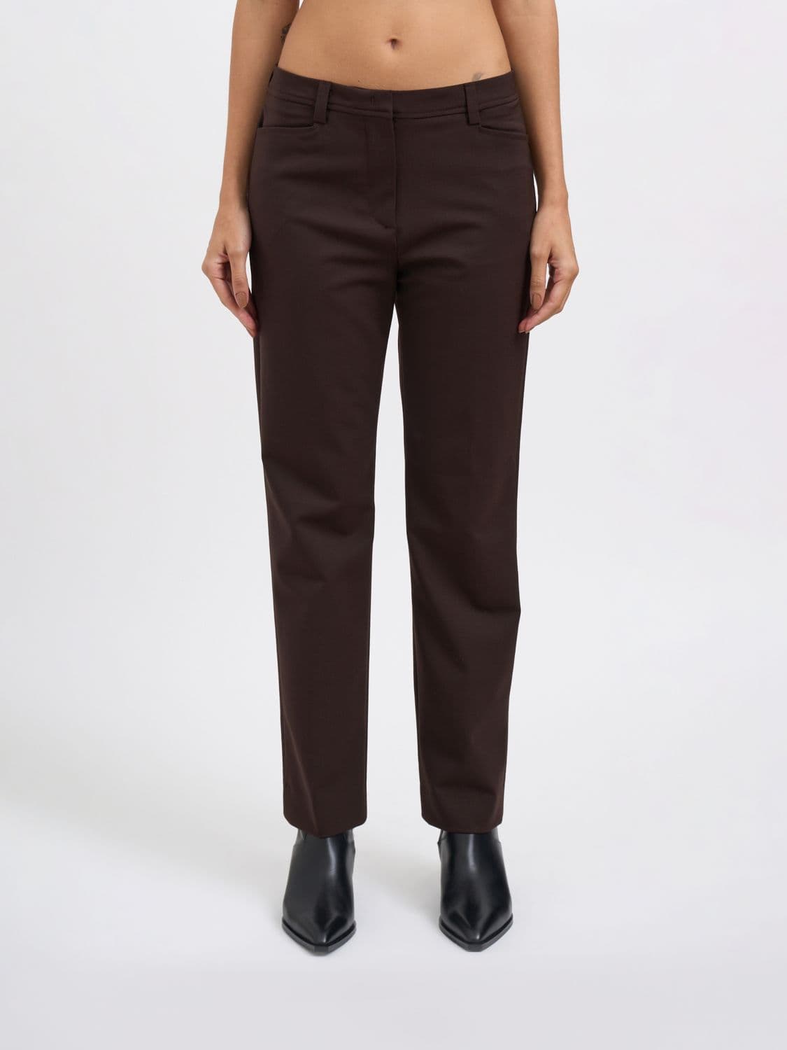 Thelatest Pants Woman color Brown