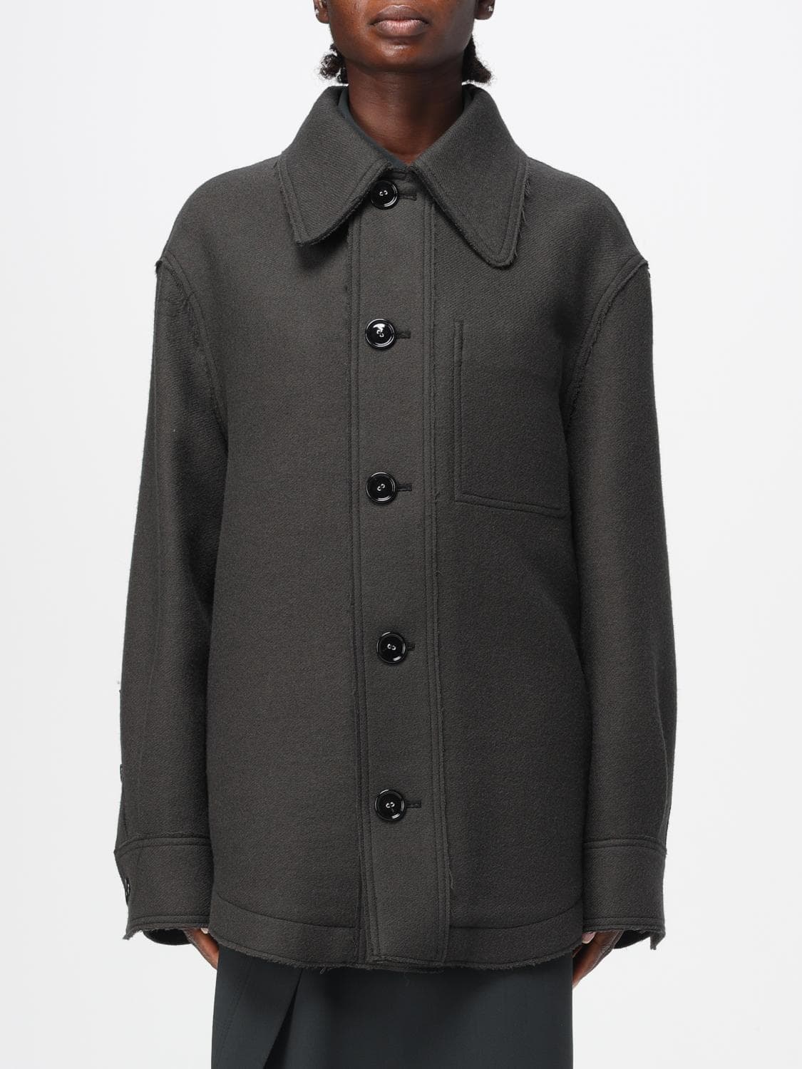 Ami Paris Coat Woman color Grey