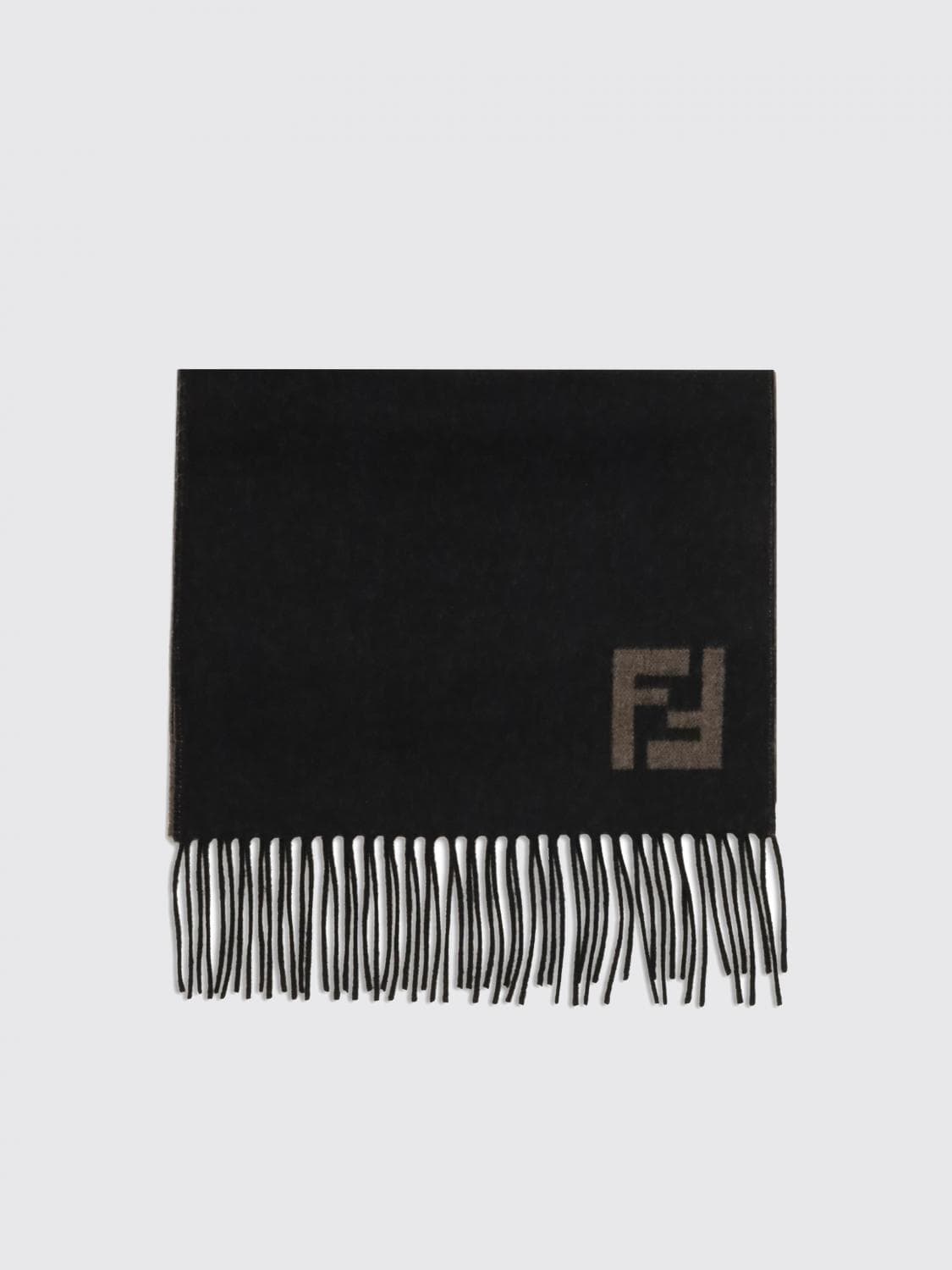 Fendi Scarf Men color Black · OS
