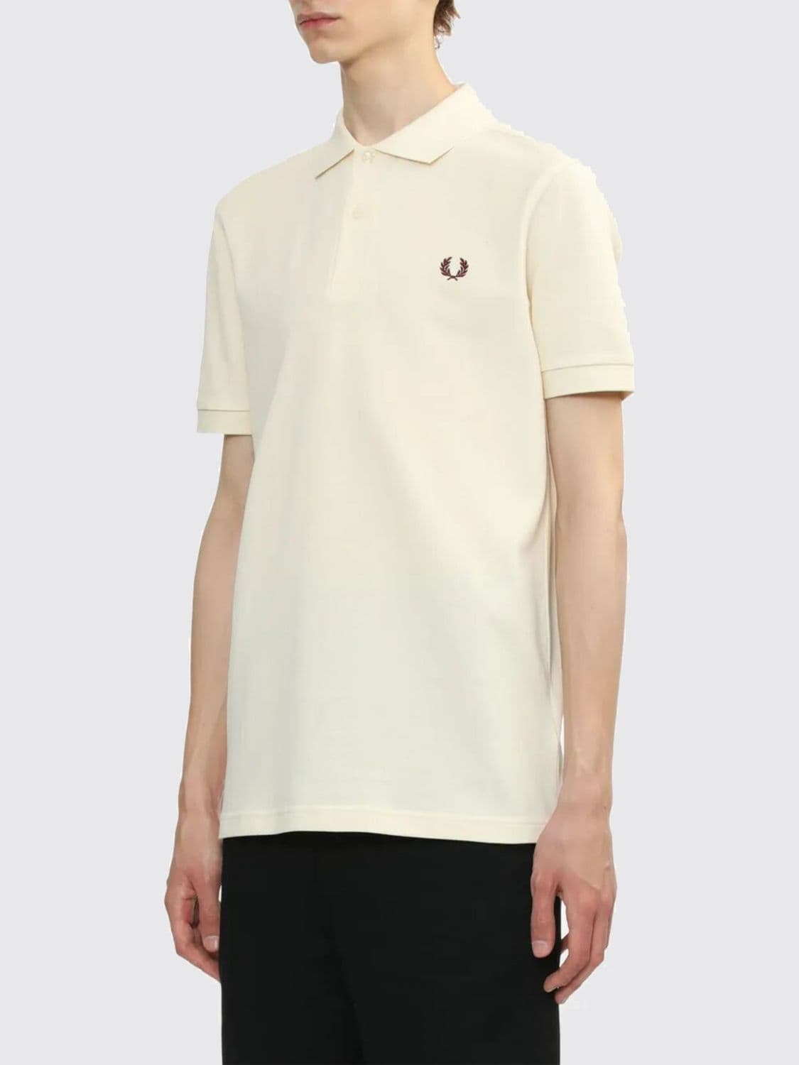 Fred Perry Polo Shirt Men color Ecru