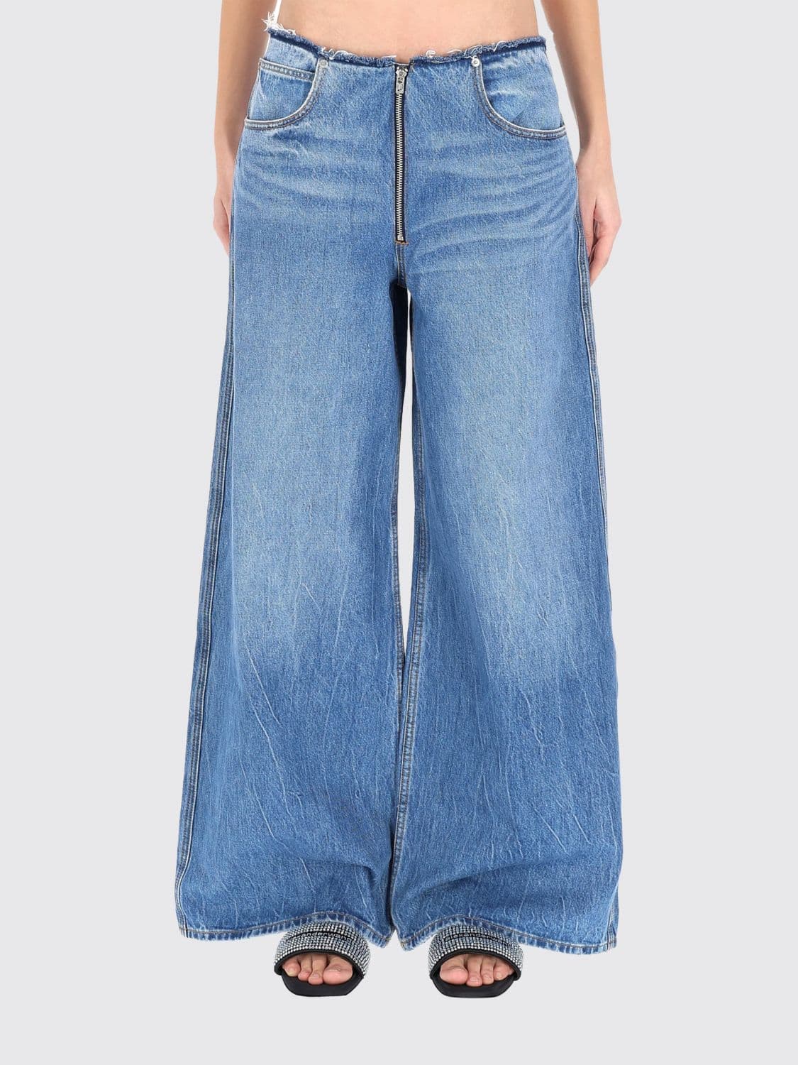 Alexander Wang Jeans Woman color Blue