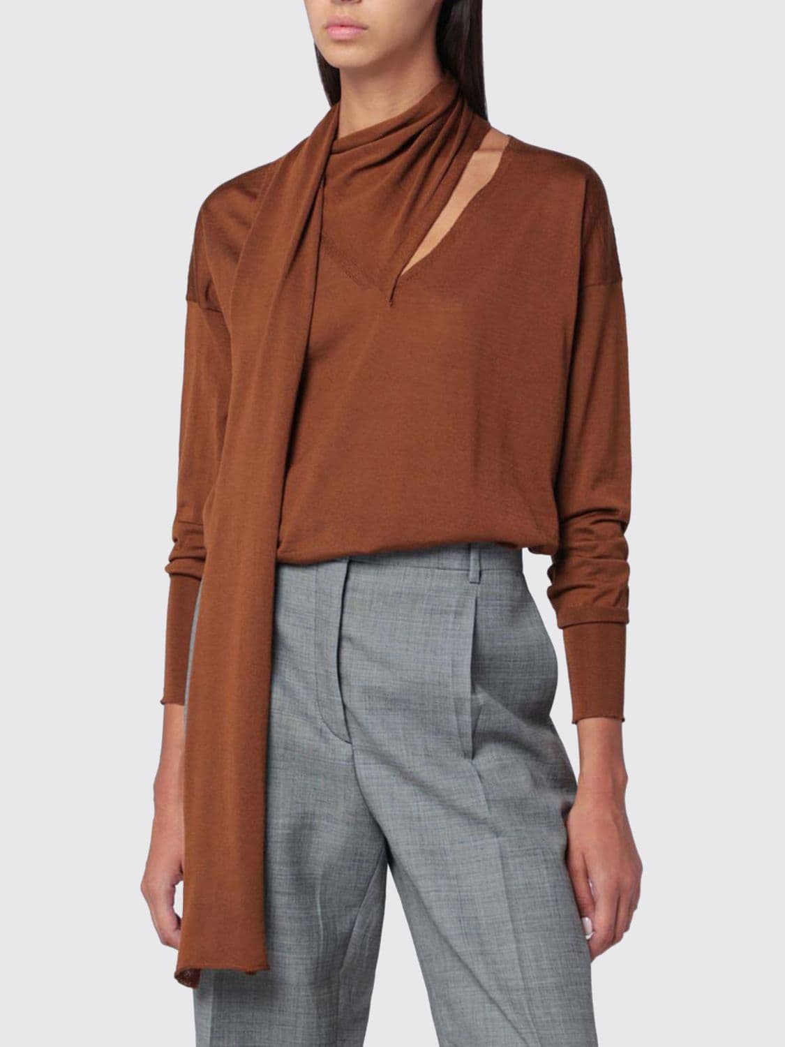 Roberto Collina Sweater Woman color Brown