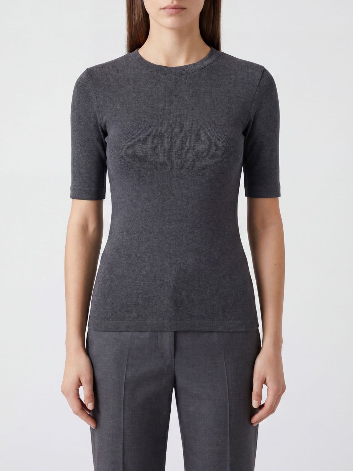 Brunello Cucinelli T-Shirt Woman color Grey 1 · L