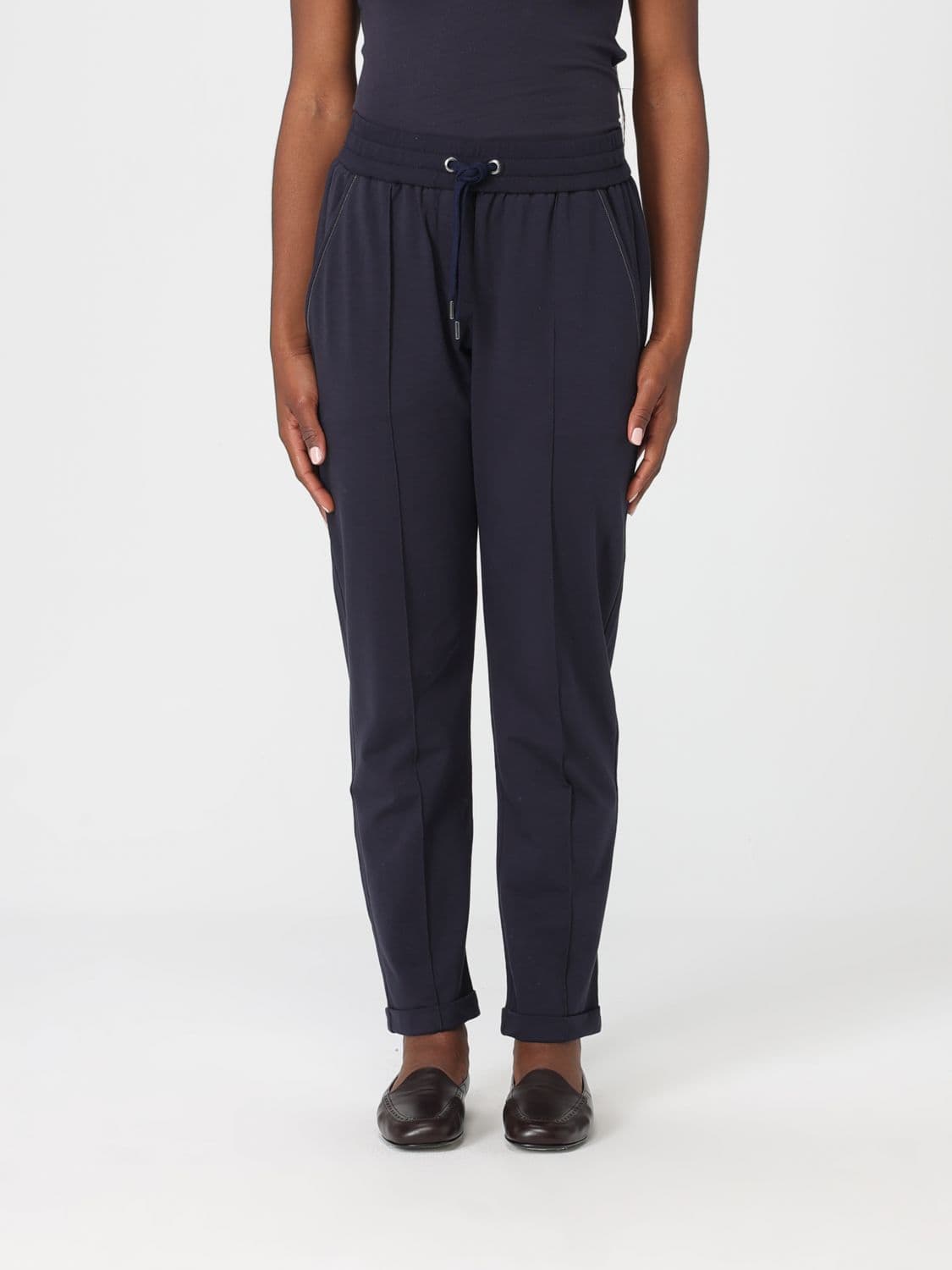 Brunello Cucinelli Pants Woman color Blue