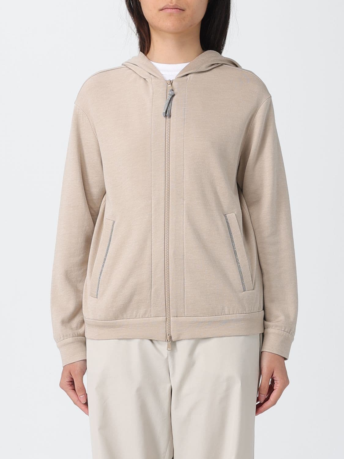 Brunello Cucinelli Sweatshirt Woman color Beige