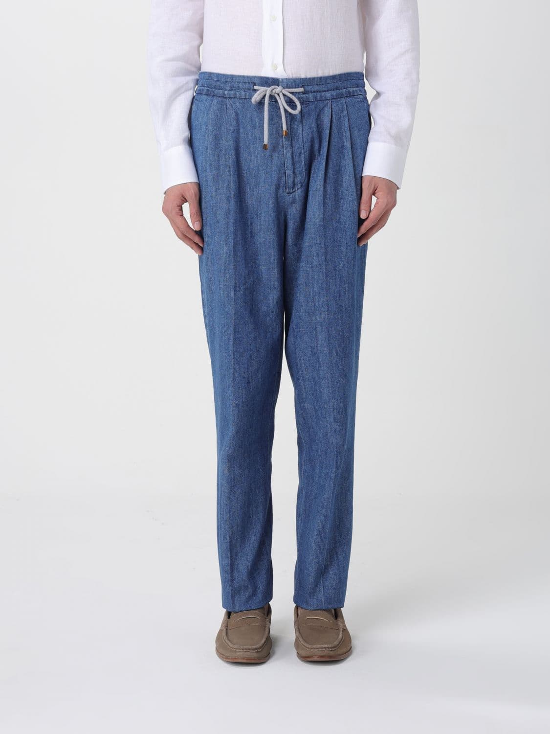 Brunello Cucinelli Pants Men color Blue