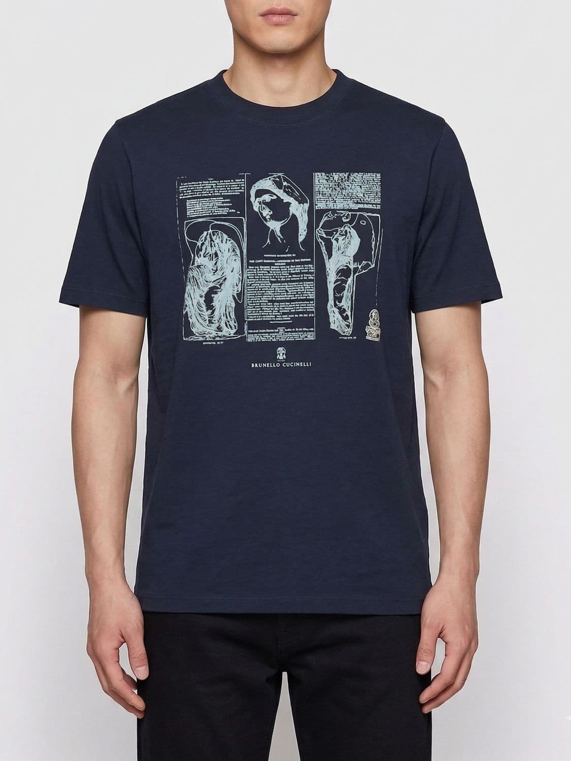 Brunello Cucinelli T-Shirt Men color Blue