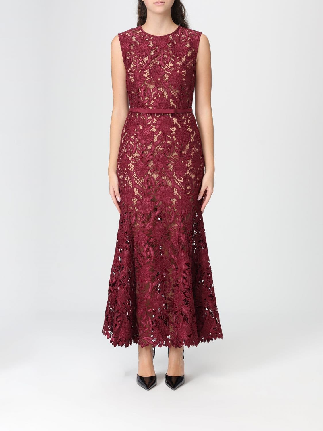 Self-Portrait Dress Woman color Burgundy
