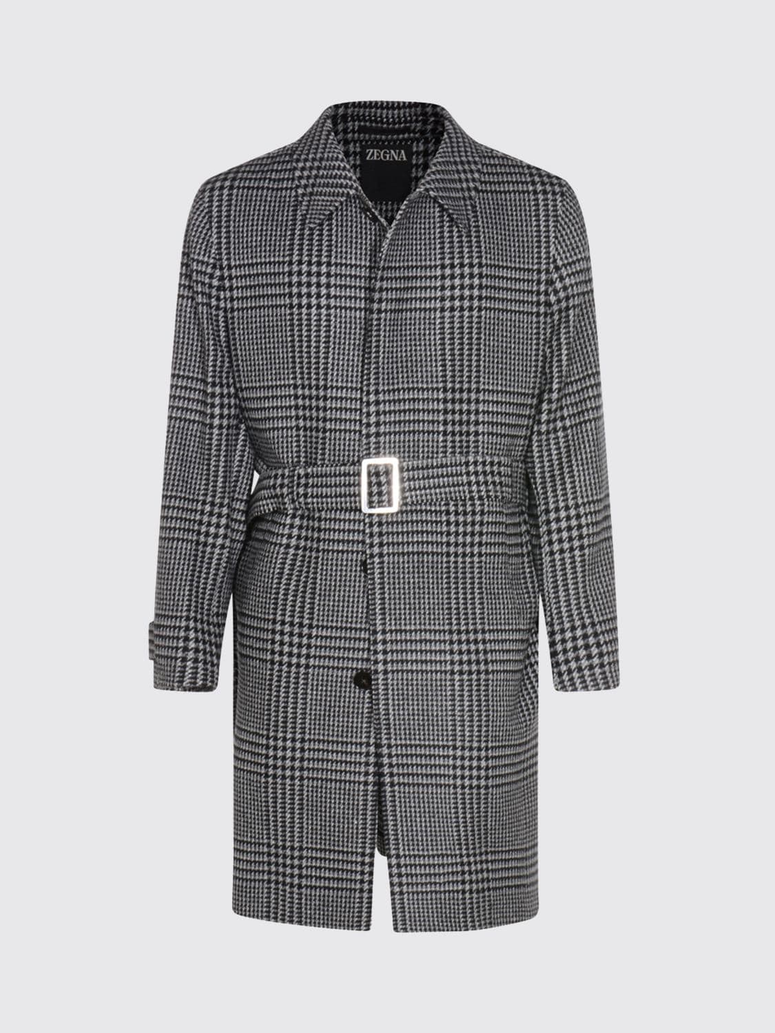 Zegna Coat Men color Grey