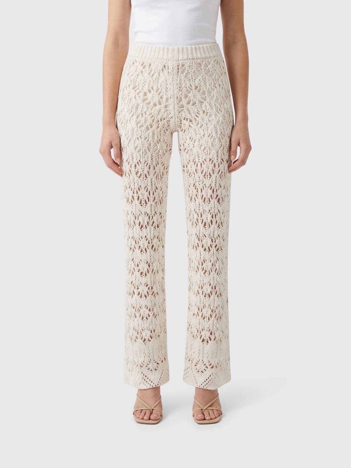 Alanui Pants Woman color Cream