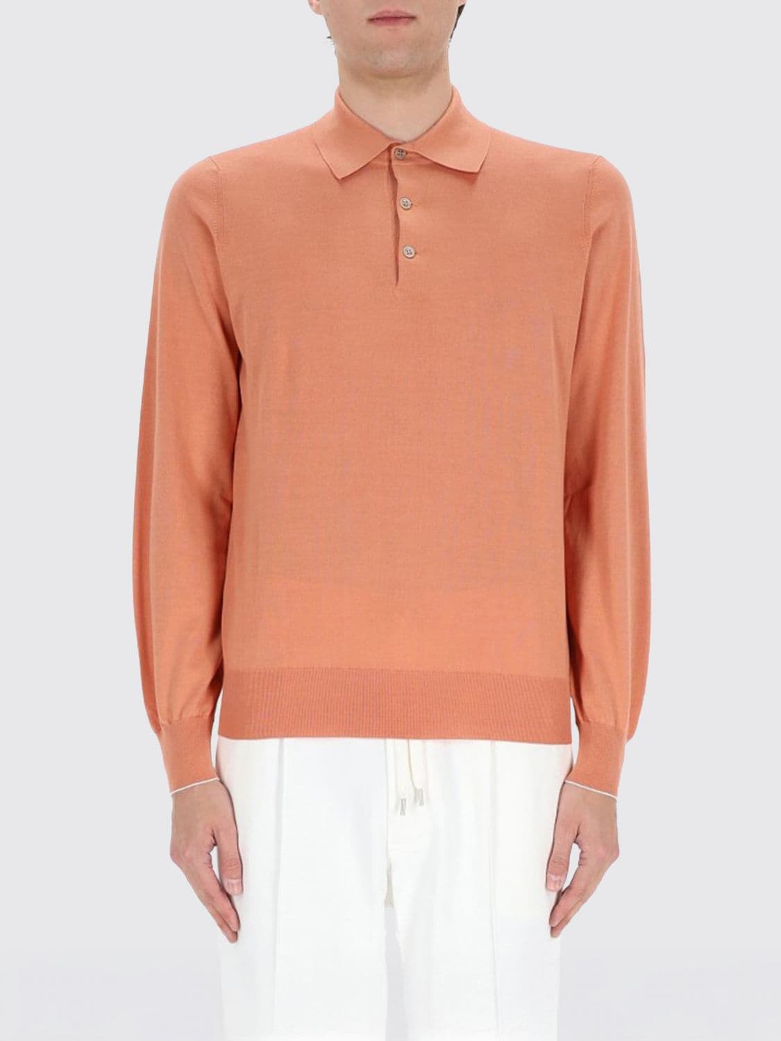 Brunello Cucinelli Polo Shirt Men color Orange