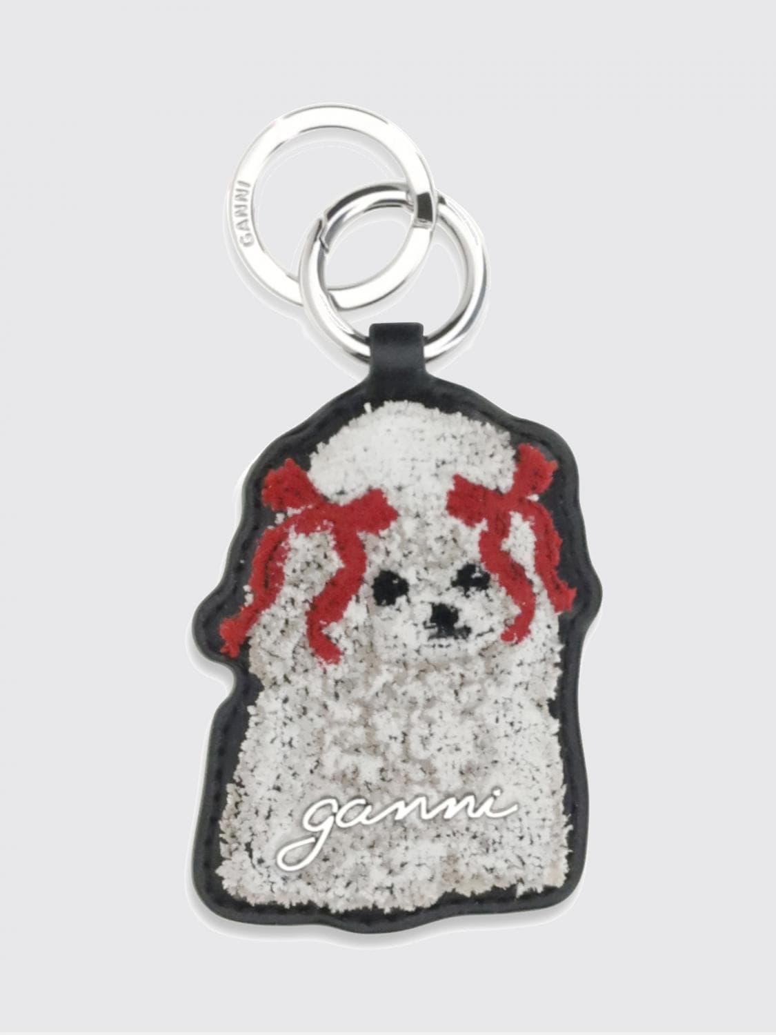Ganni Key Chain Woman color Black