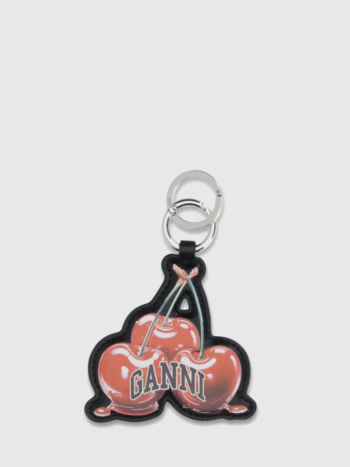 Ganni Key Chain Woman color Black