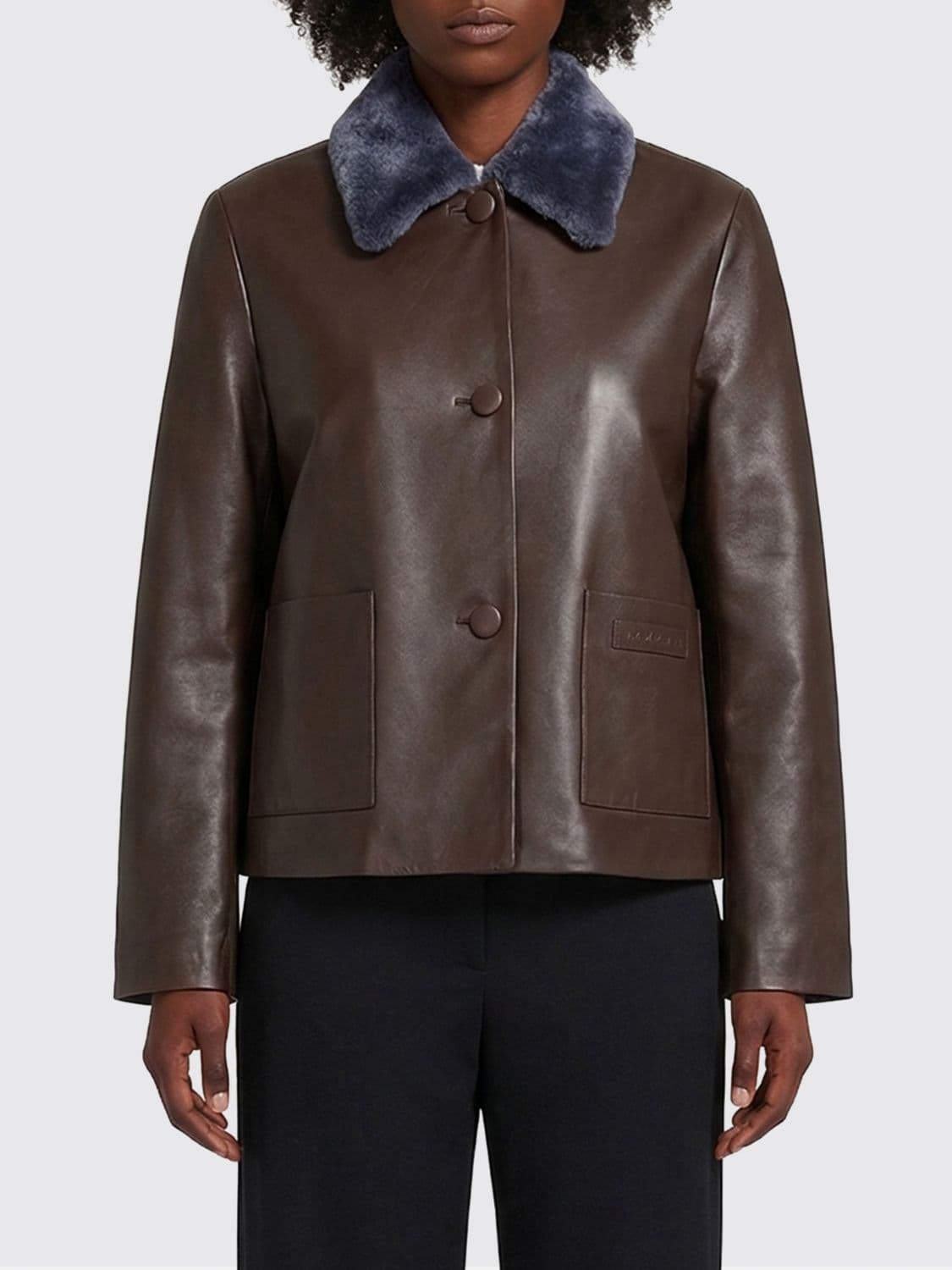 Marni Jacket Woman color Cocoa · 44