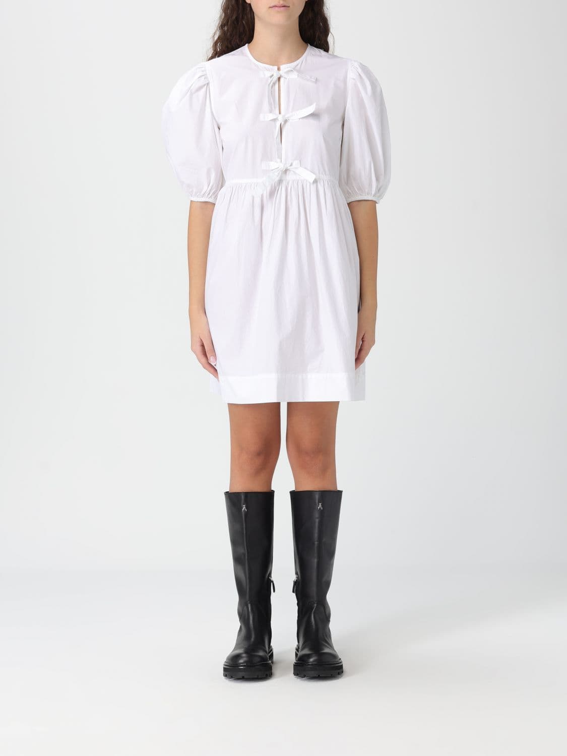 Ganni Dress Woman color White