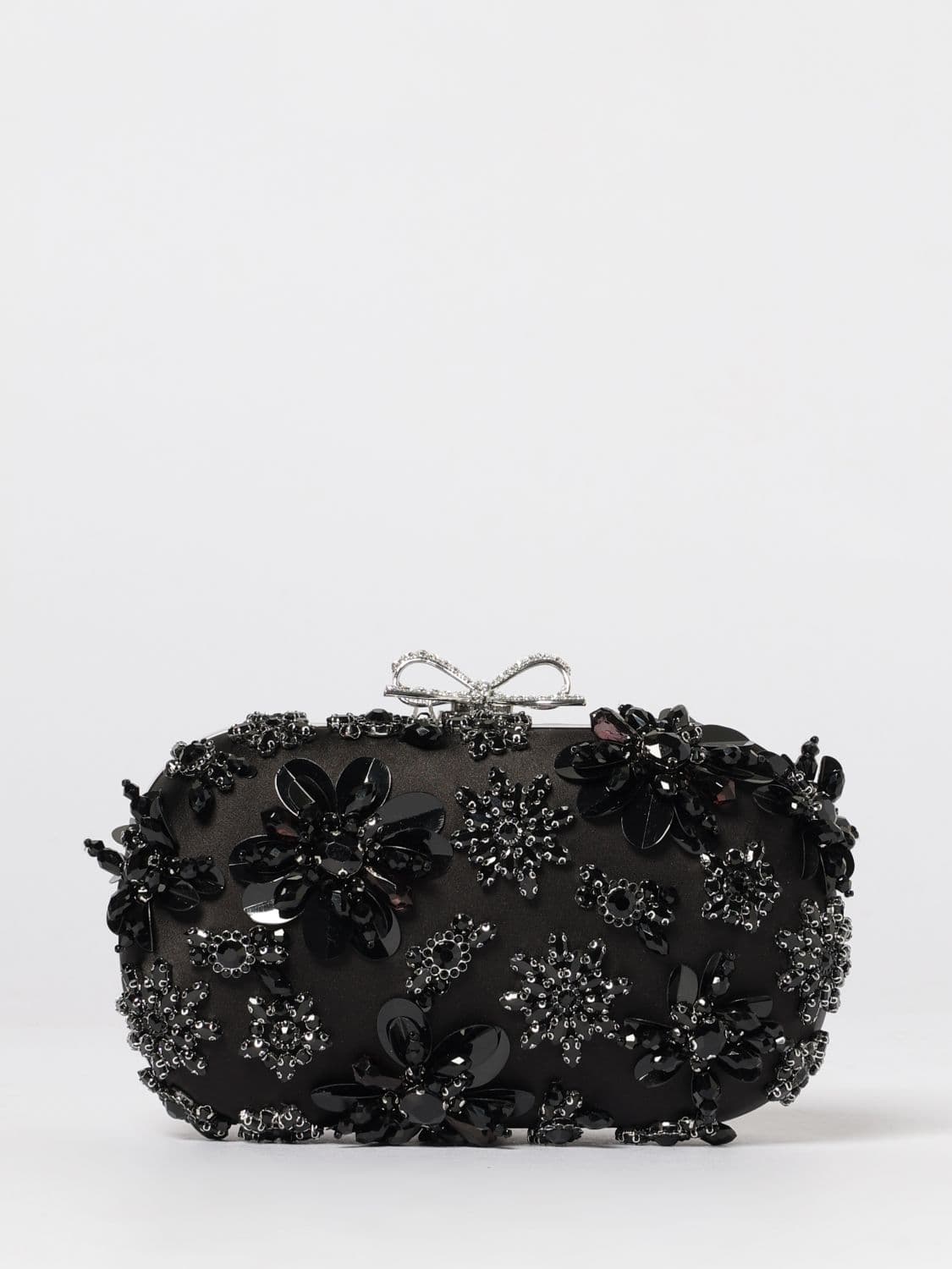 Self-Portrait Clutch Woman color Black