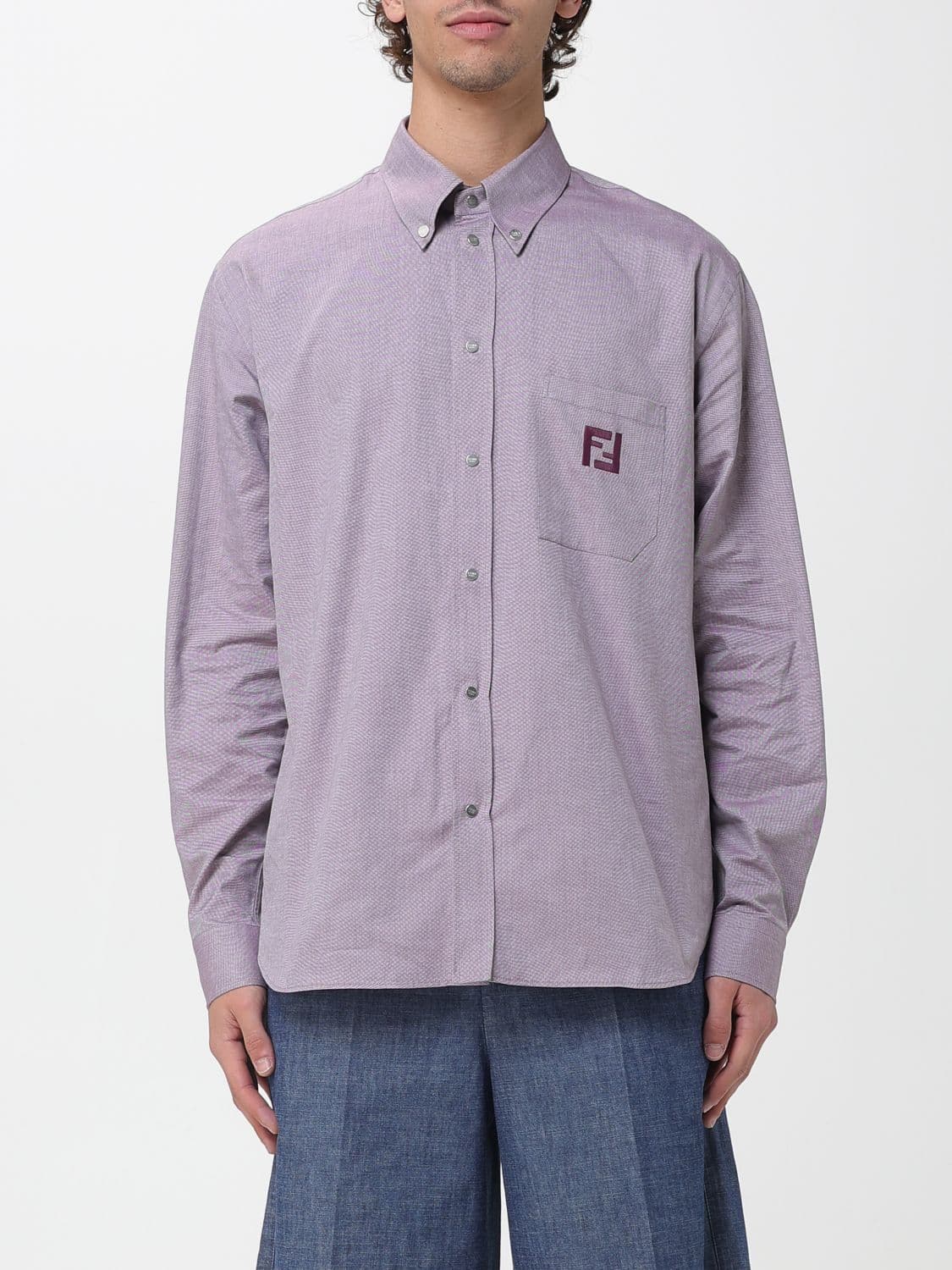Fendi Shirt Men color Violet