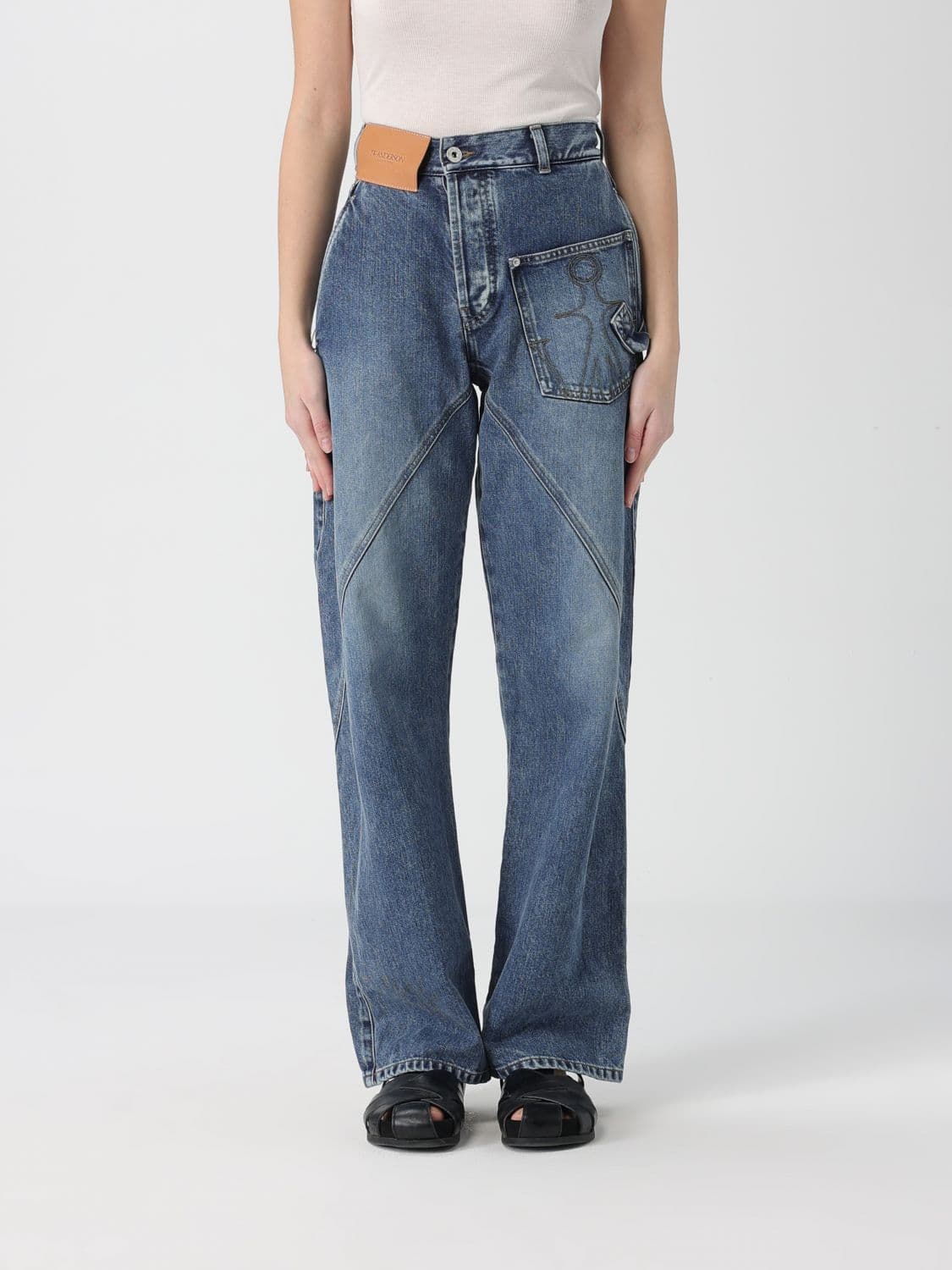 Jw Anderson Jeans Woman color Blue