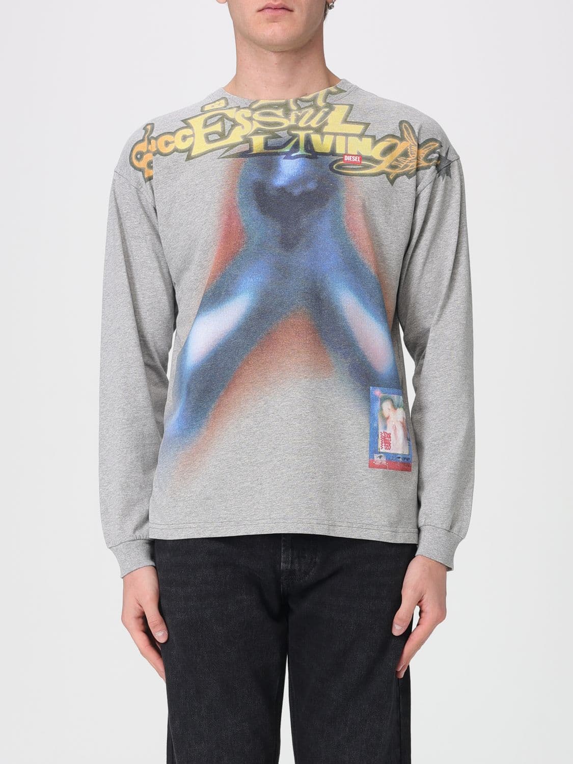 Diesel T-Shirt Men color Grey