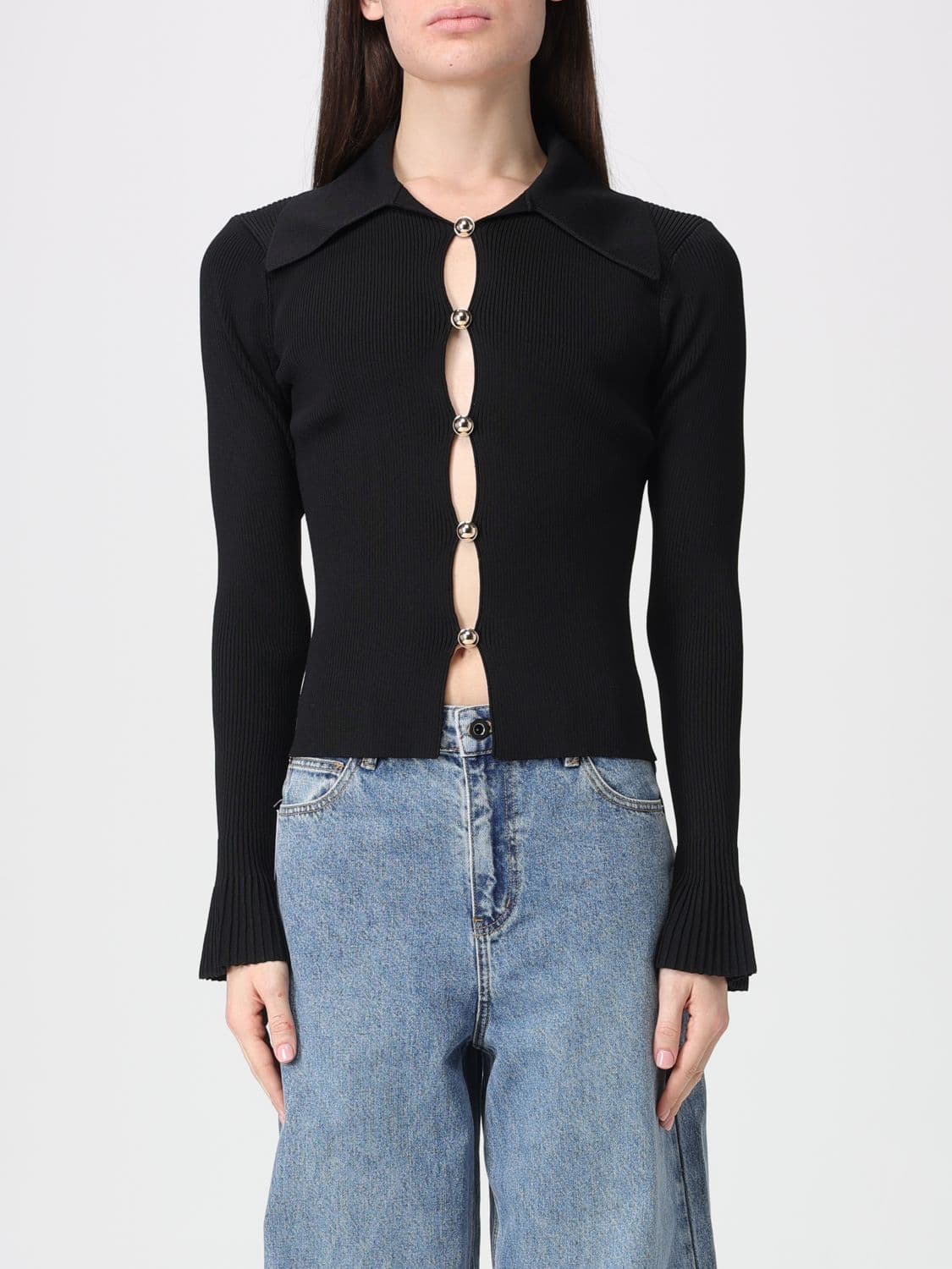 Self-Portrait Top Woman color Black