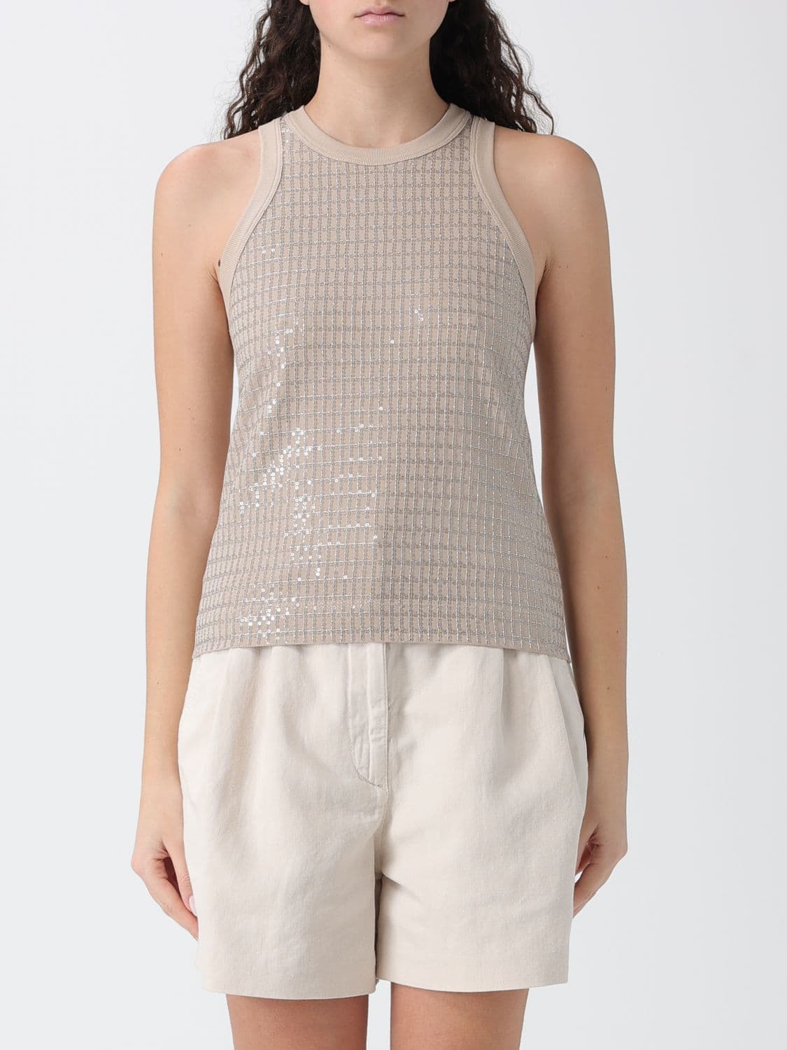 Brunello Cucinelli Top Woman color Beige