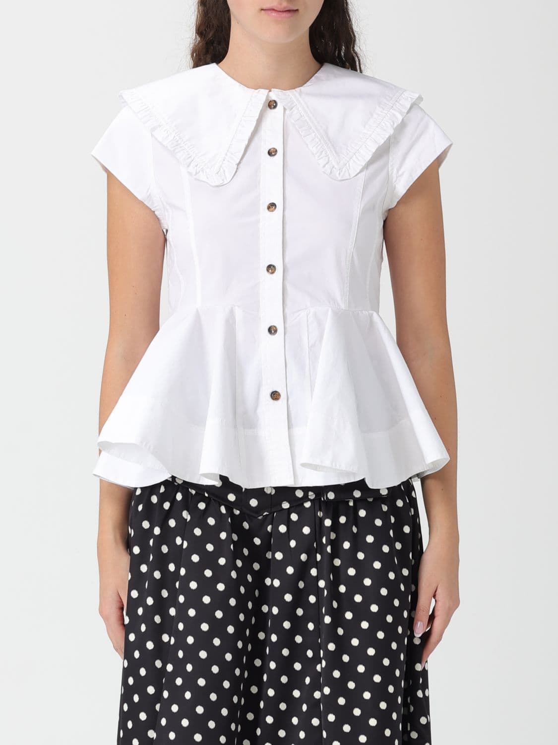 Ganni Shirt Woman color White