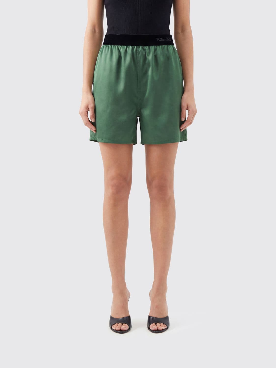 Tom Ford Shorts Woman color Moss Green