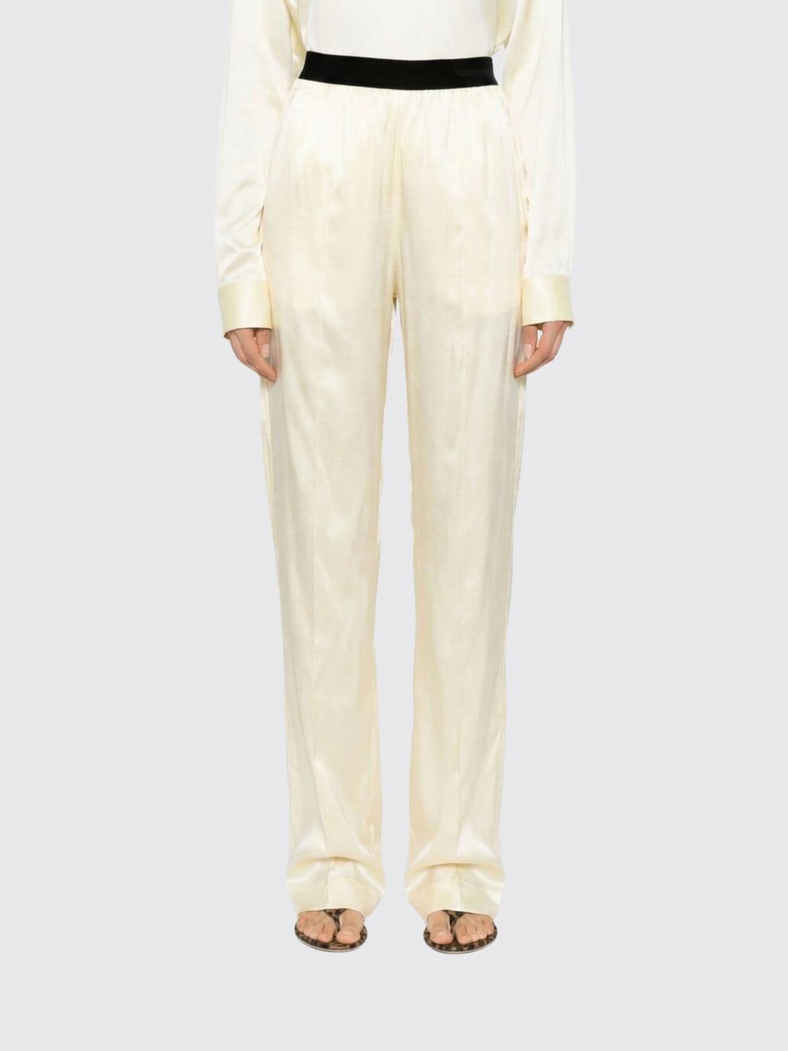 Tom Ford Pants Woman color Yellow