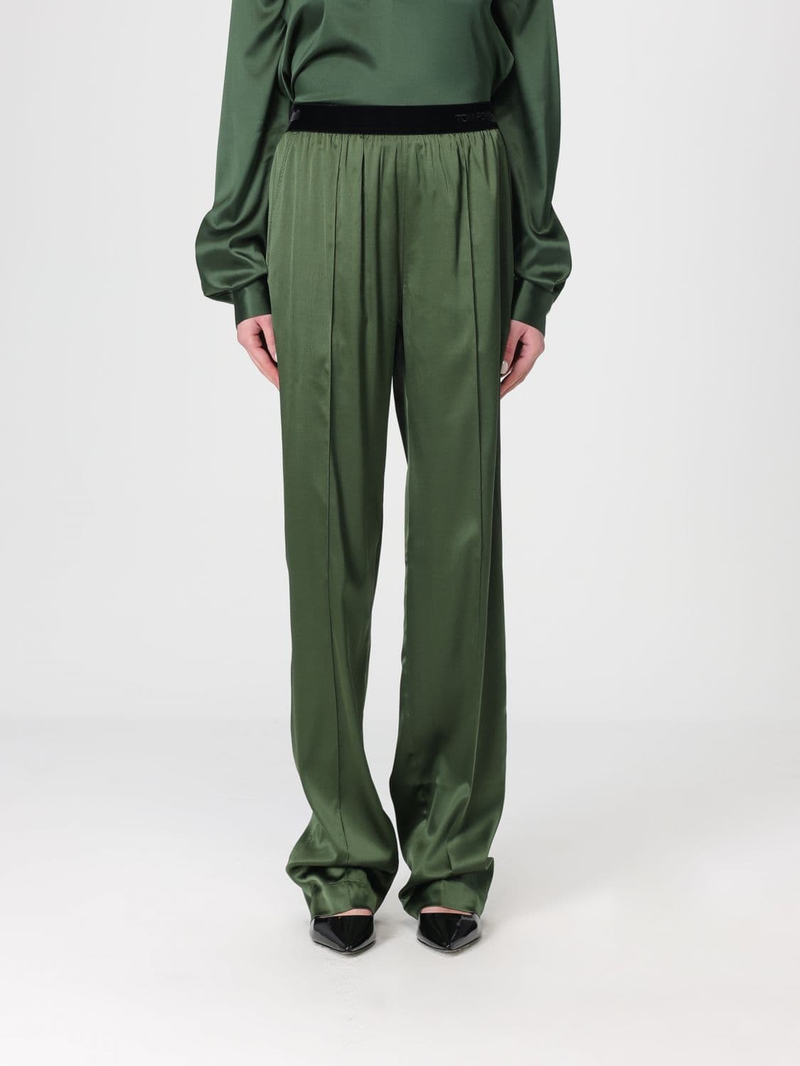 Tom Ford Pants Woman color Moss Green
