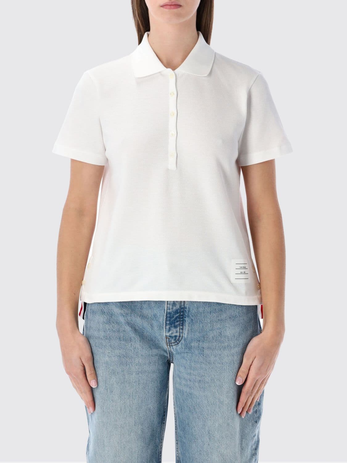 Thom Browne Polo Shirt Woman color White