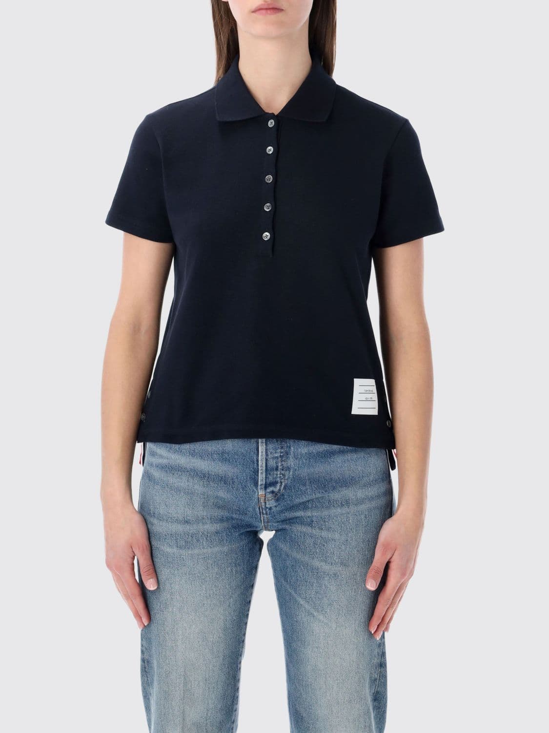 Thom Browne Polo Shirt Woman color Blue