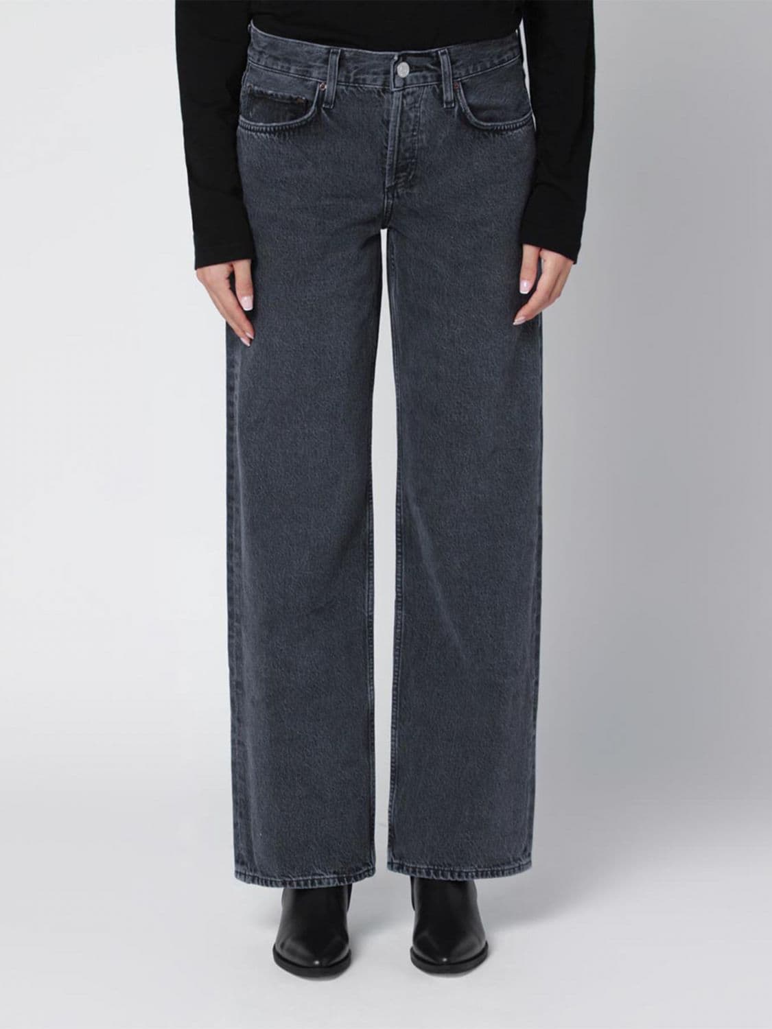 Agolde Jeans Woman color Charcoal