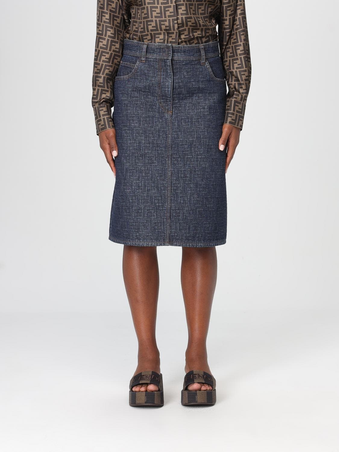 Fendi Skirt Woman color Blue