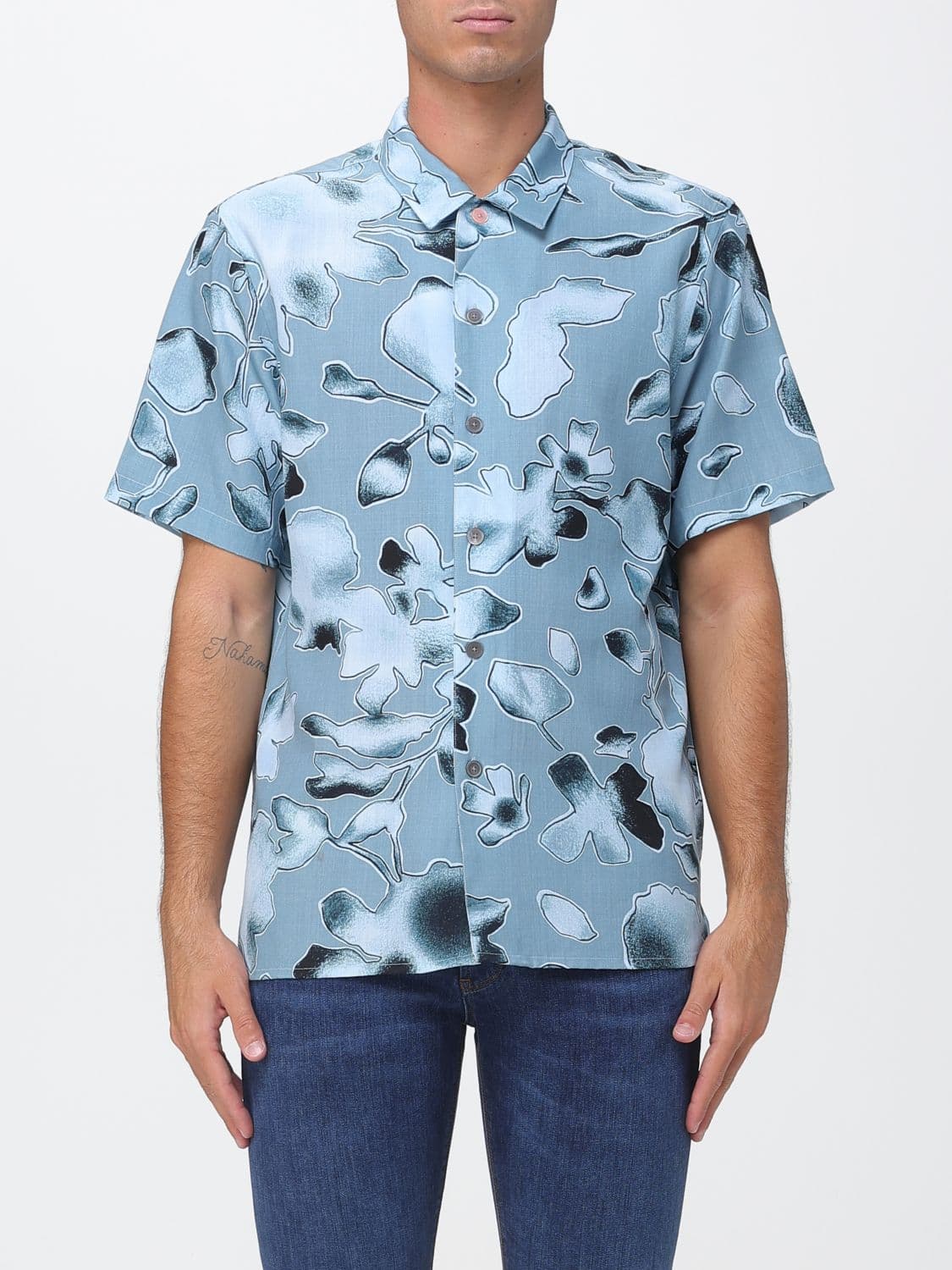 Ps Paul Smith Shirt Men color Gnawed Blue