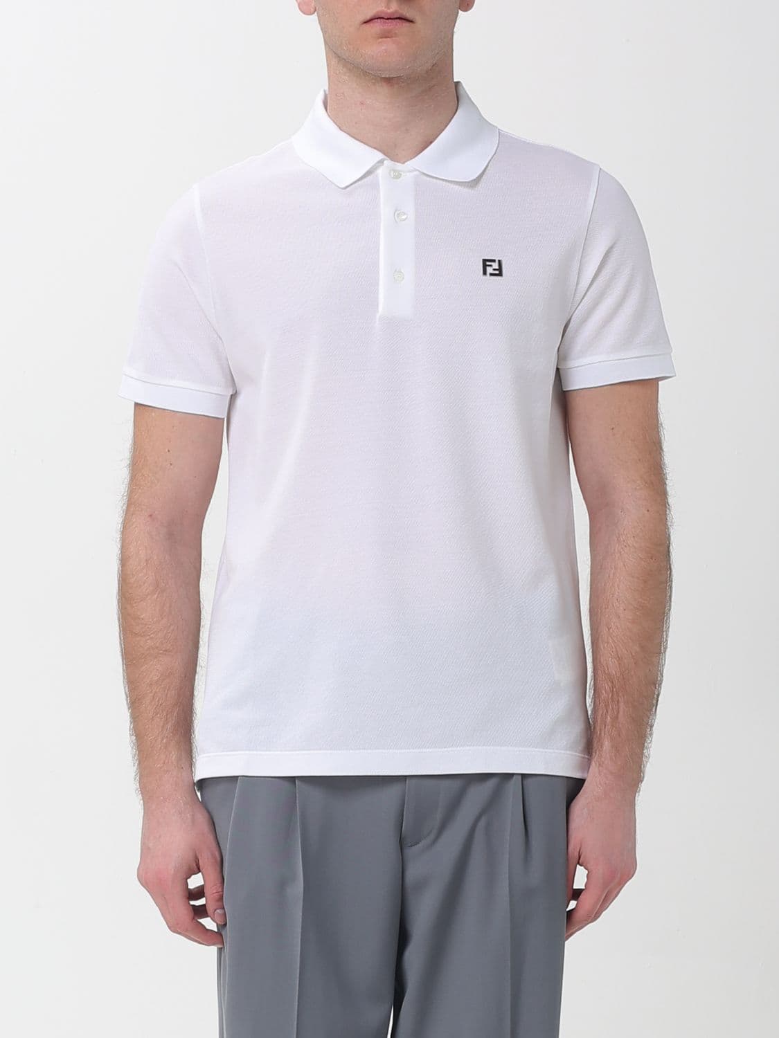Fendi Polo Shirt Men color White
