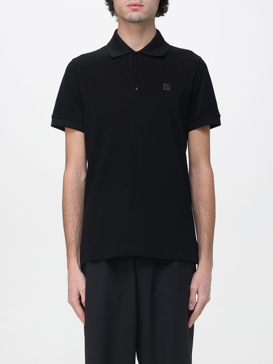 Fendi Polo Shirt Men color Black