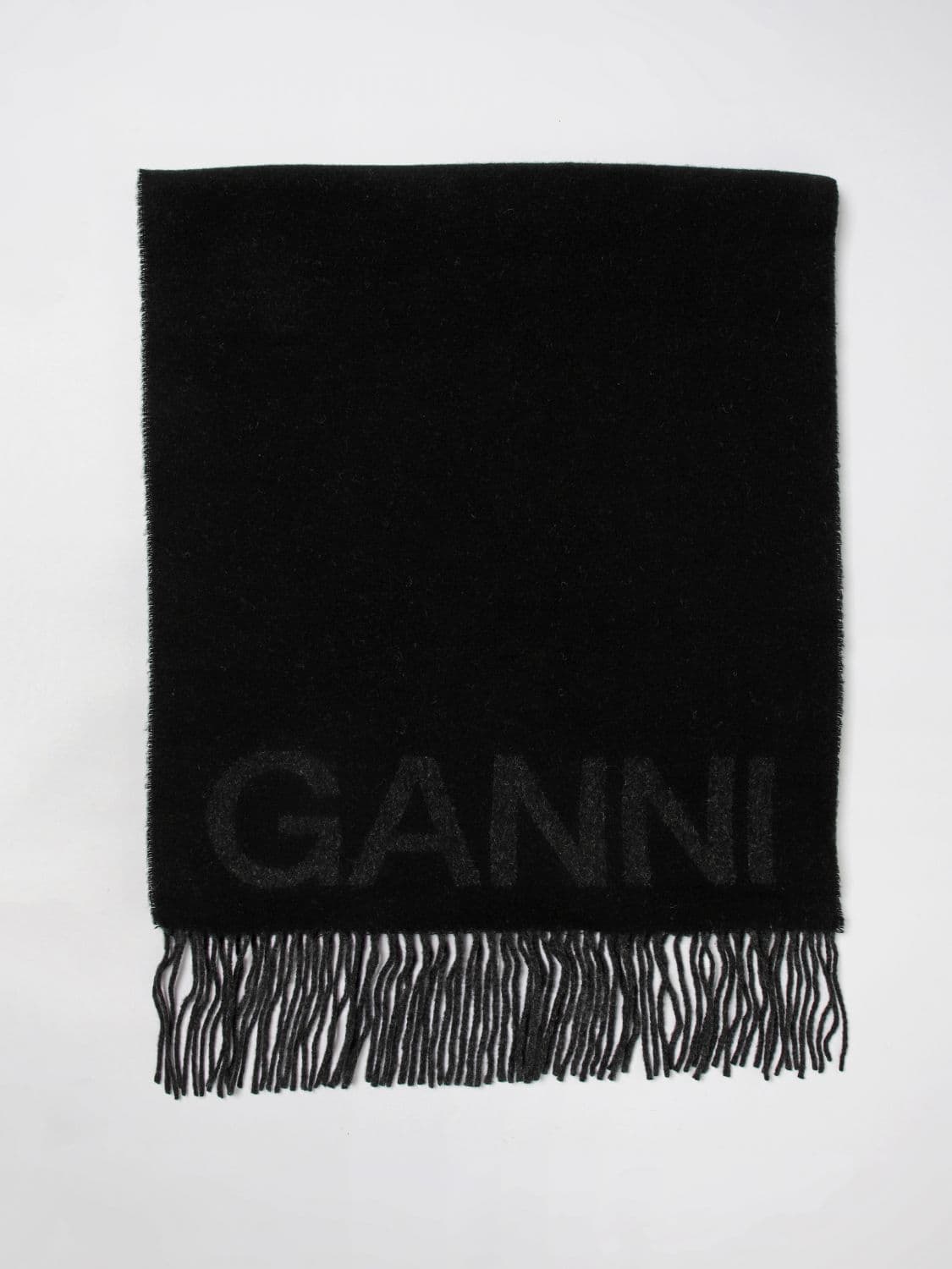 Ganni Scarf Woman color Black