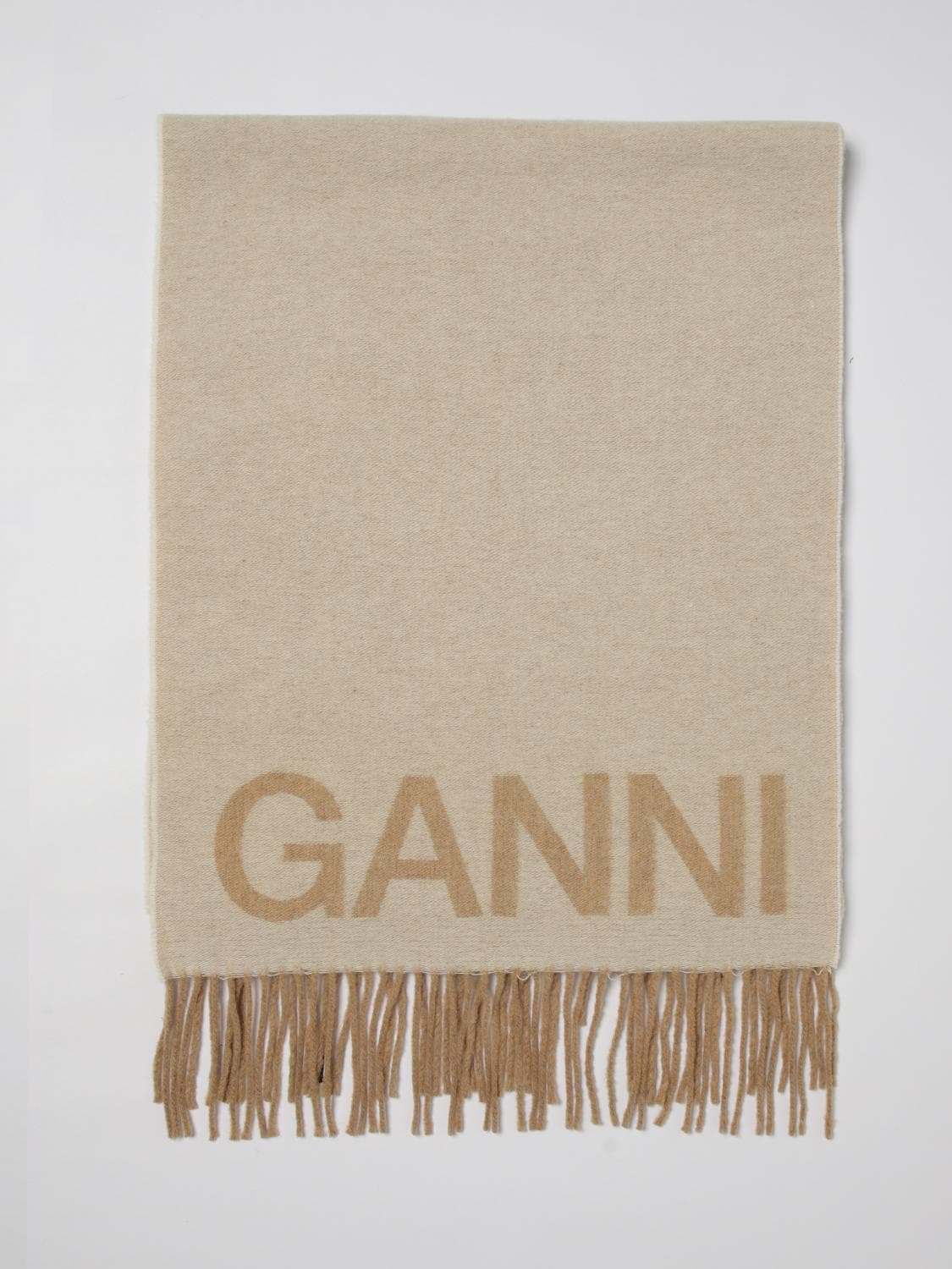 Ganni Scarf Woman color Beige
