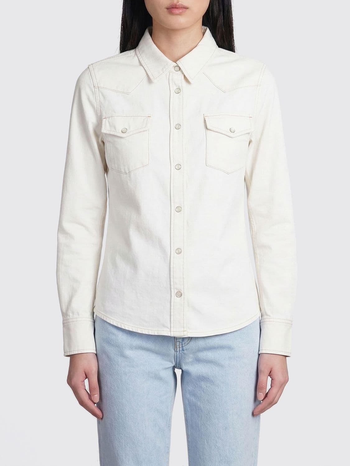 Frame Shirt Woman color White