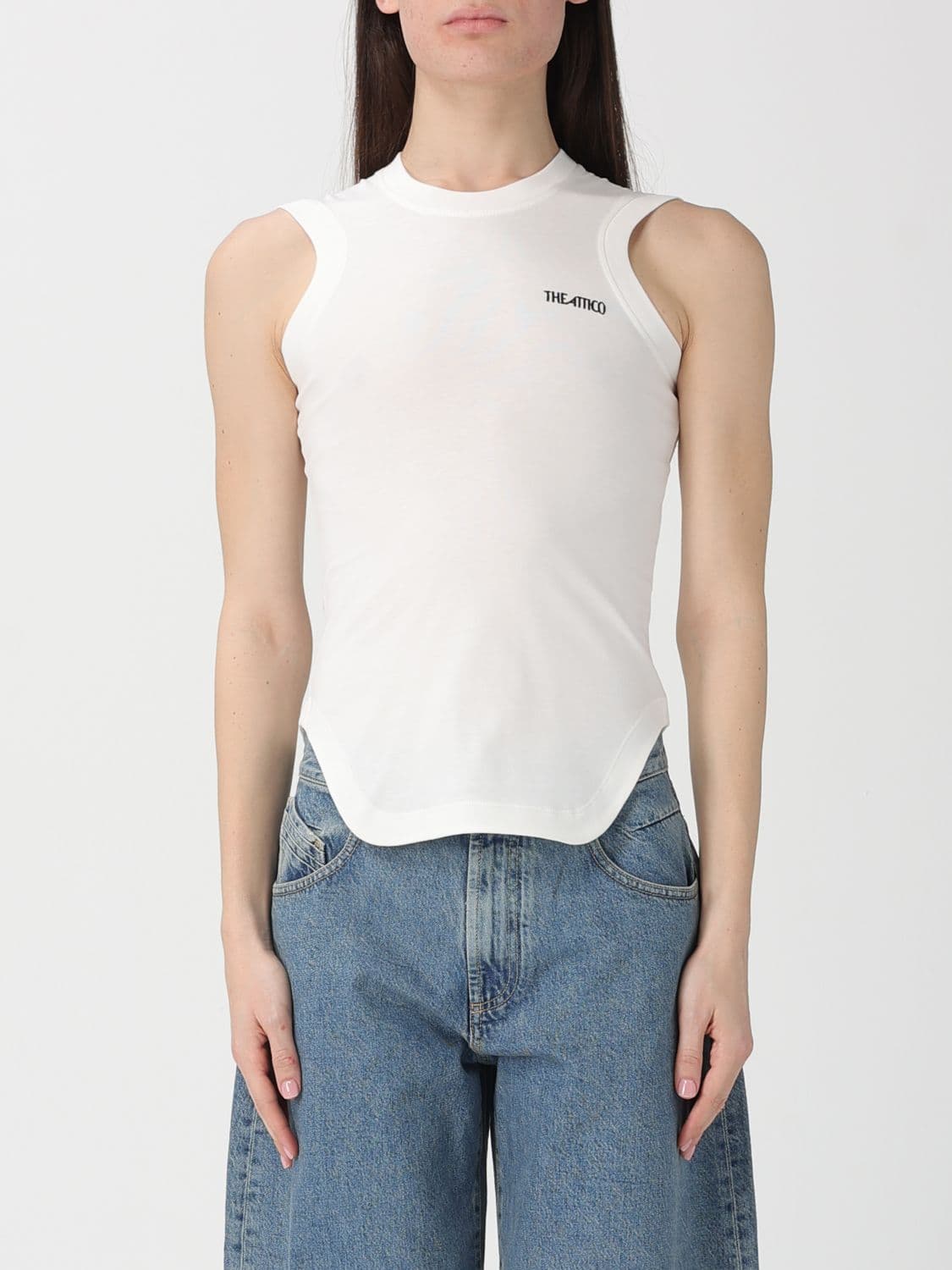 The Attico Top Woman color White