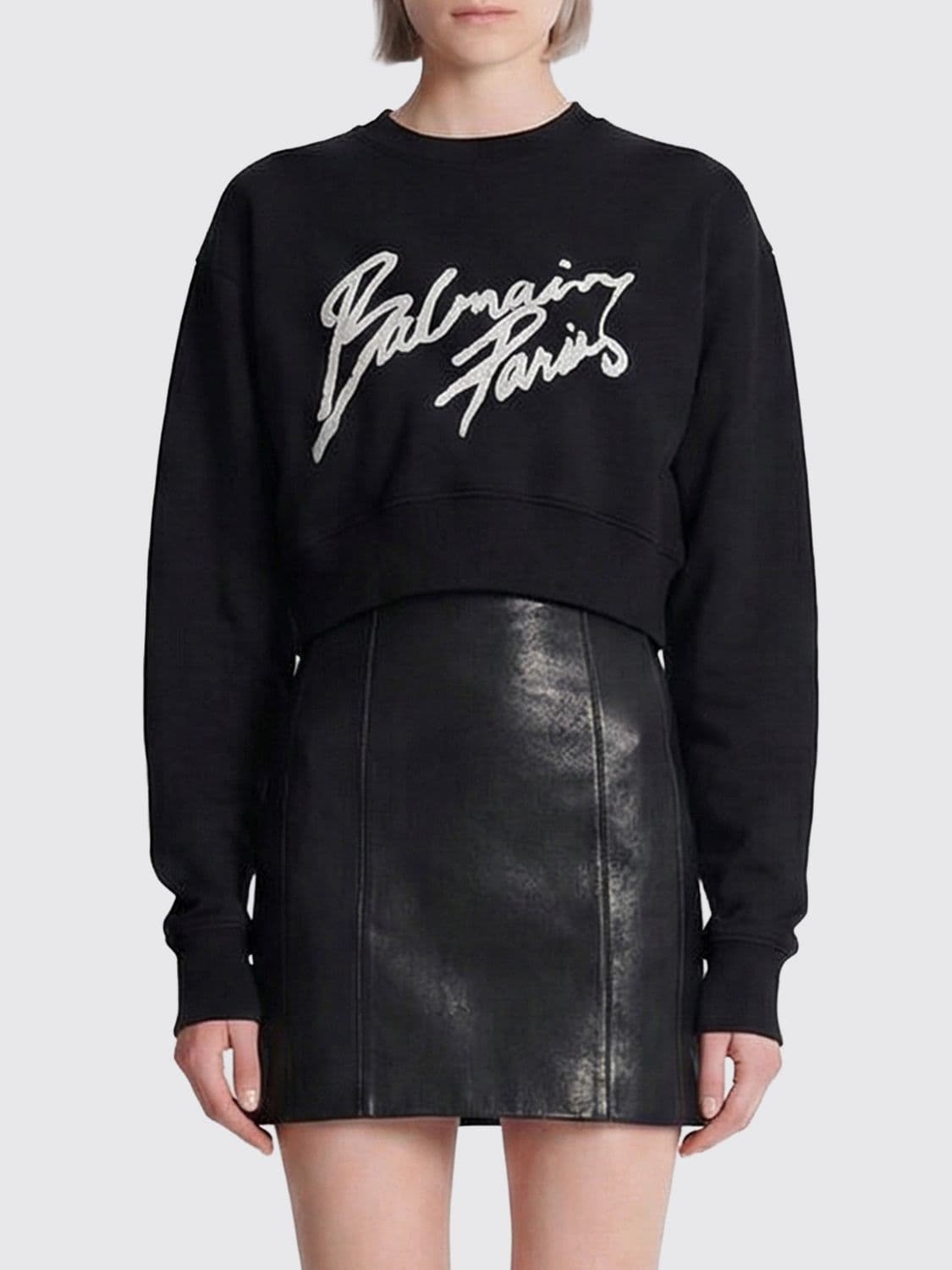 Balmain Sweatshirt Woman color Black