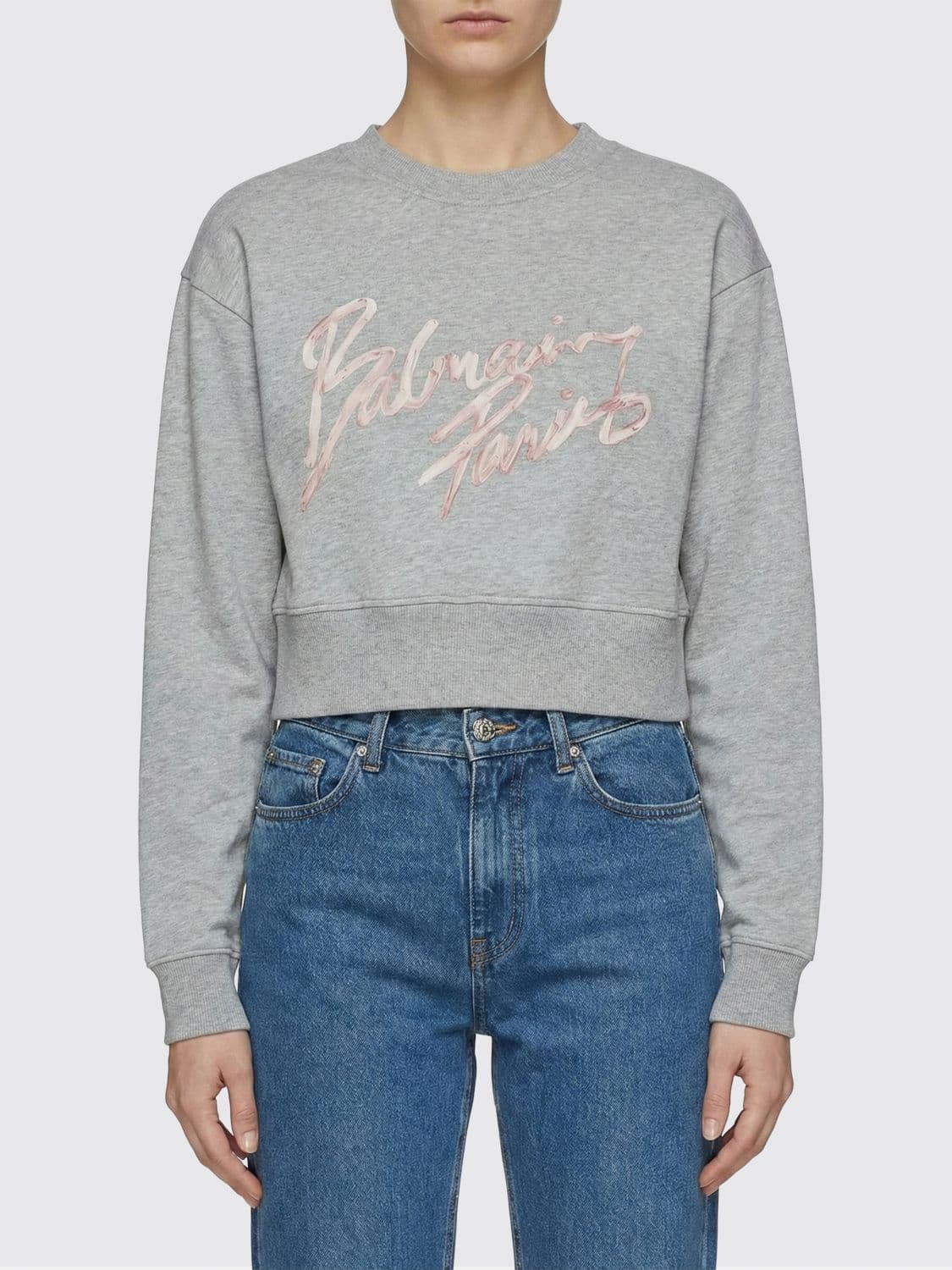 Balmain Sweatshirt Woman color Grey