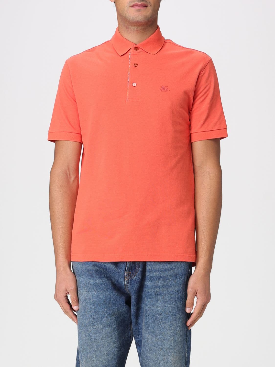Etro Polo Shirt Men color Orange