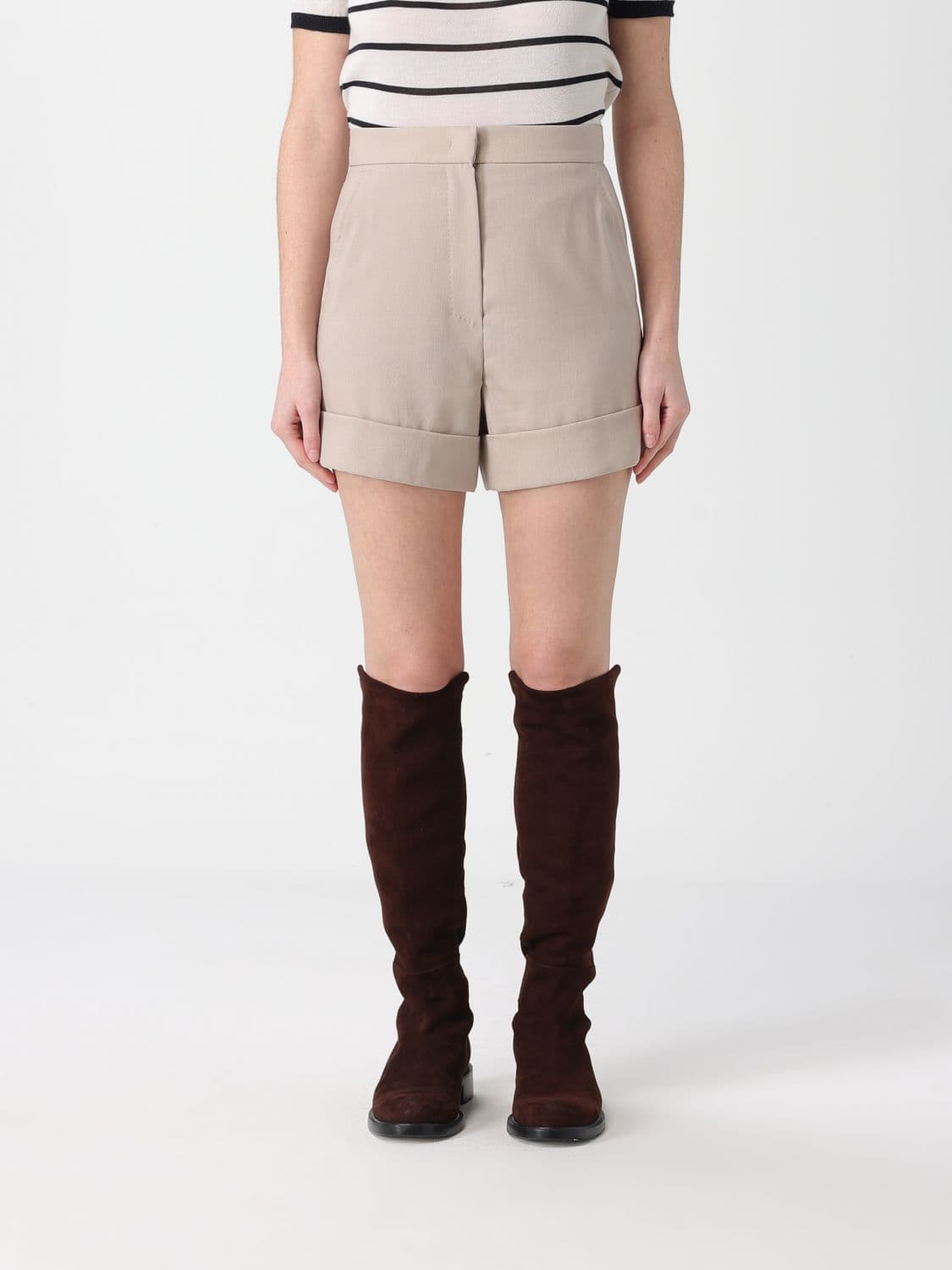 Max Mara Shorts Woman color Sand