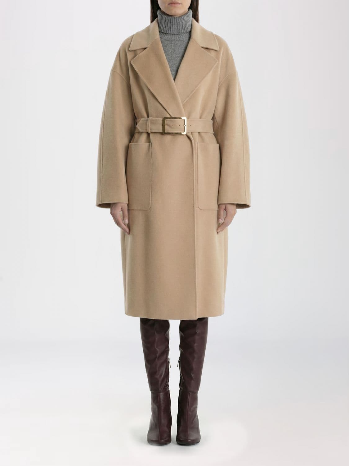 Sportmax Coat Woman color Beige